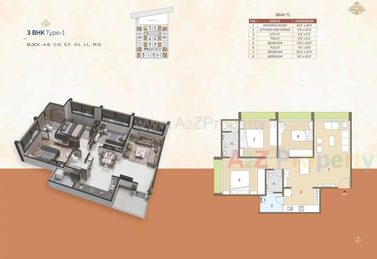 Layout of real estate project Rashmi Royal located at Vatva, Ahmedabad, Gujarat