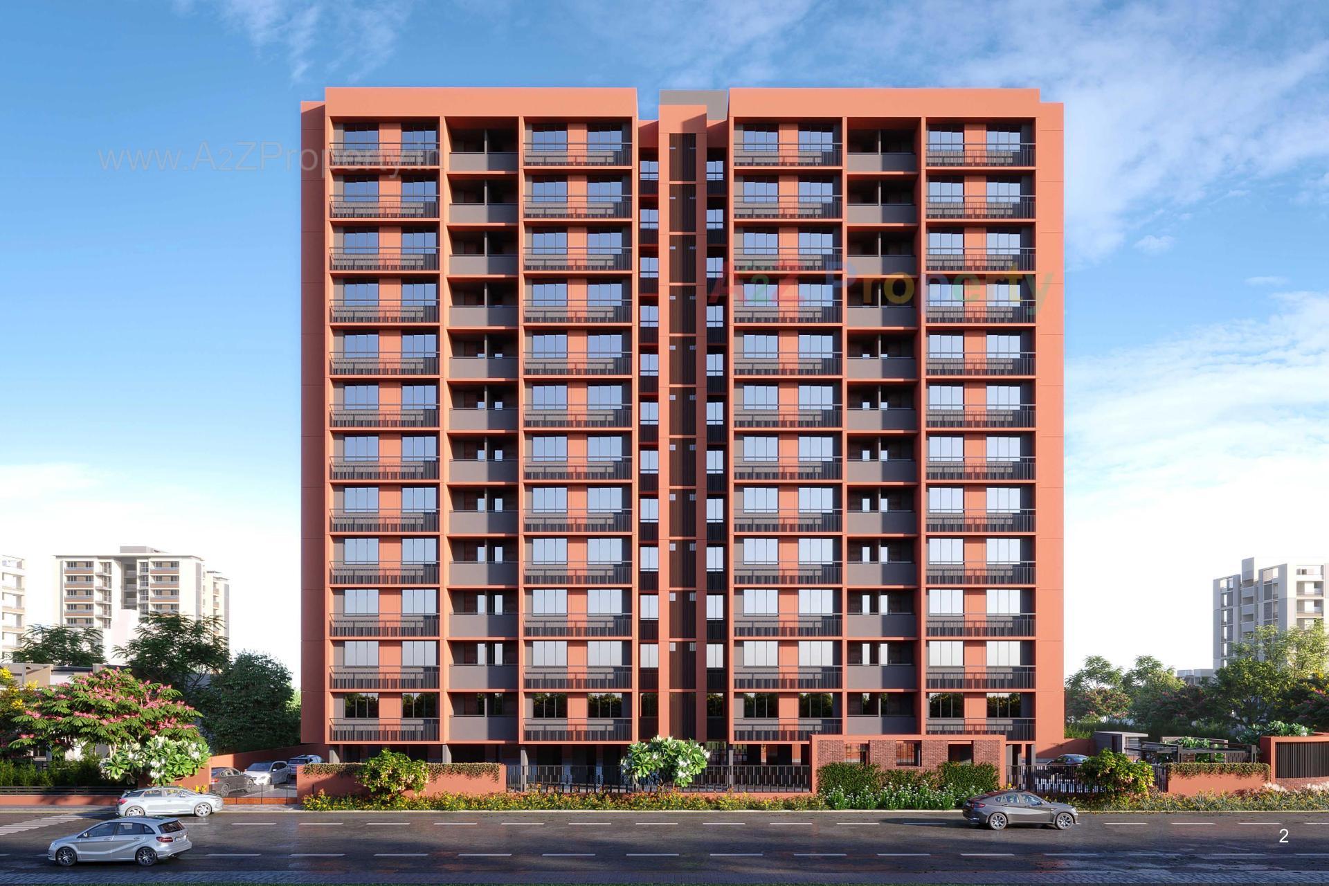 3D Elevation of real estate project Rashmi Sky located at Vatva, Ahmedabad, Gujarat