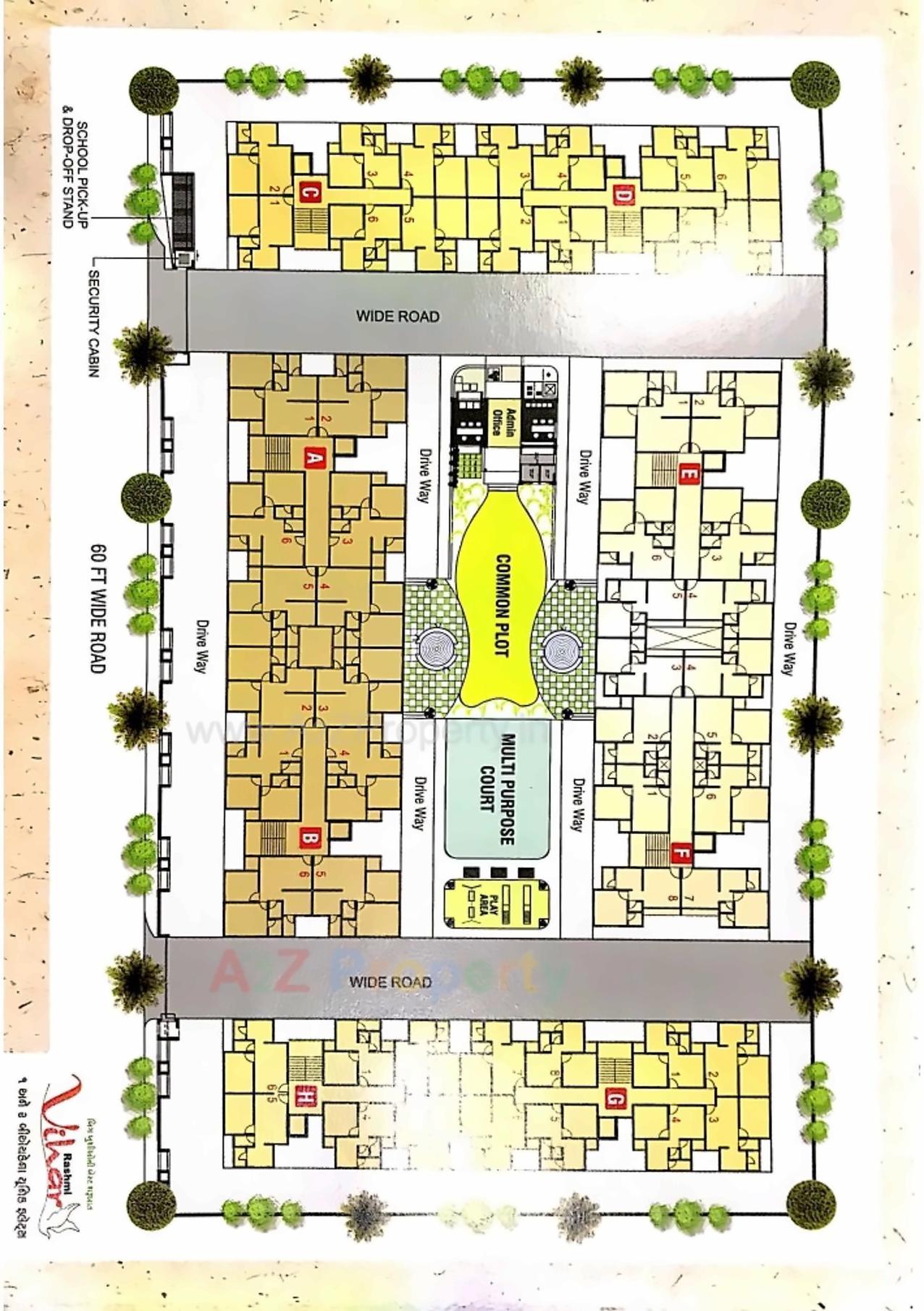 Layout of real estate project Rashmi Vihar located at Vatva, Ahmedabad, Gujarat