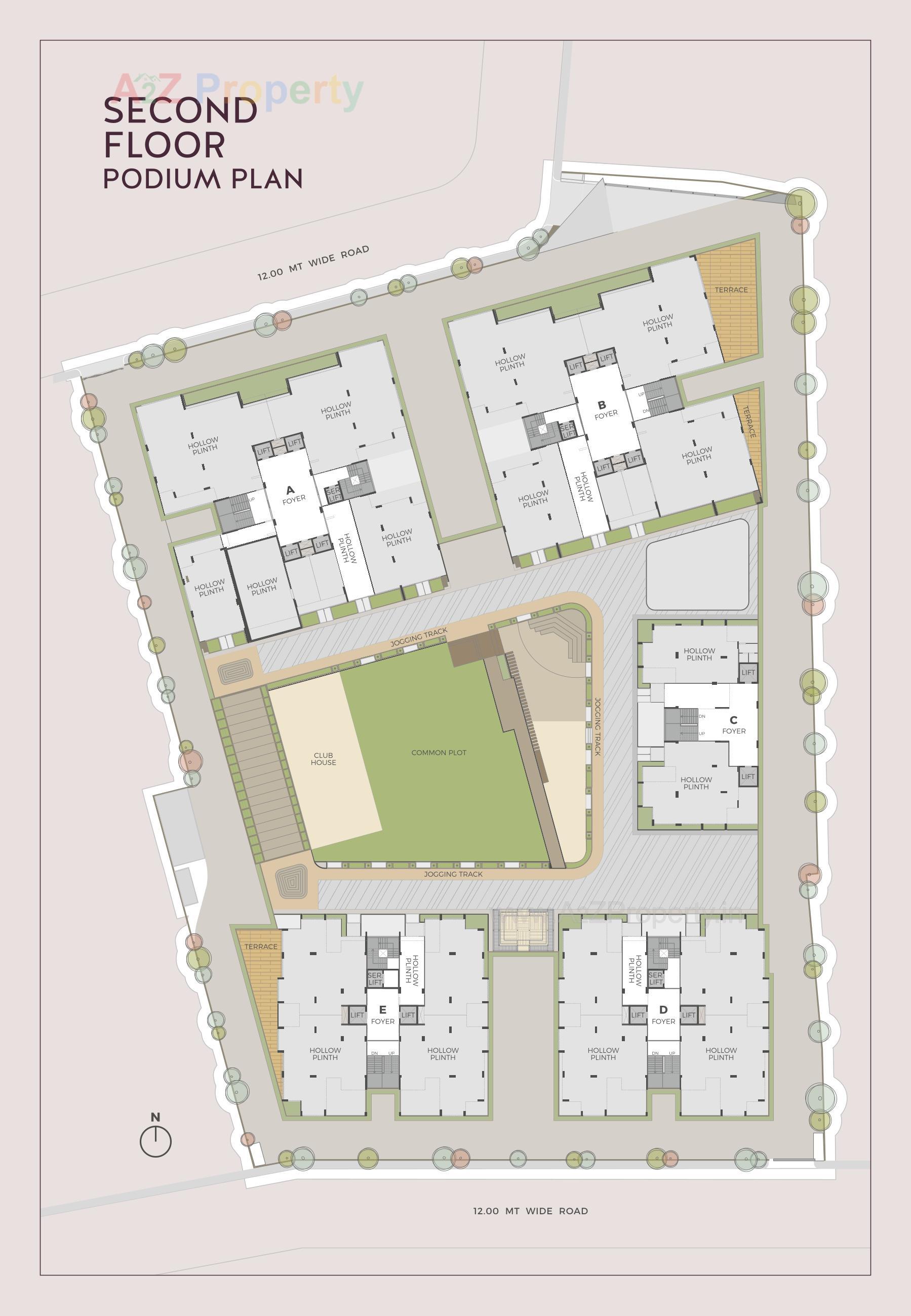 Layout of real estate project Ratnaakar Pristine located at Jodhpur, Ahmedabad, Gujarat