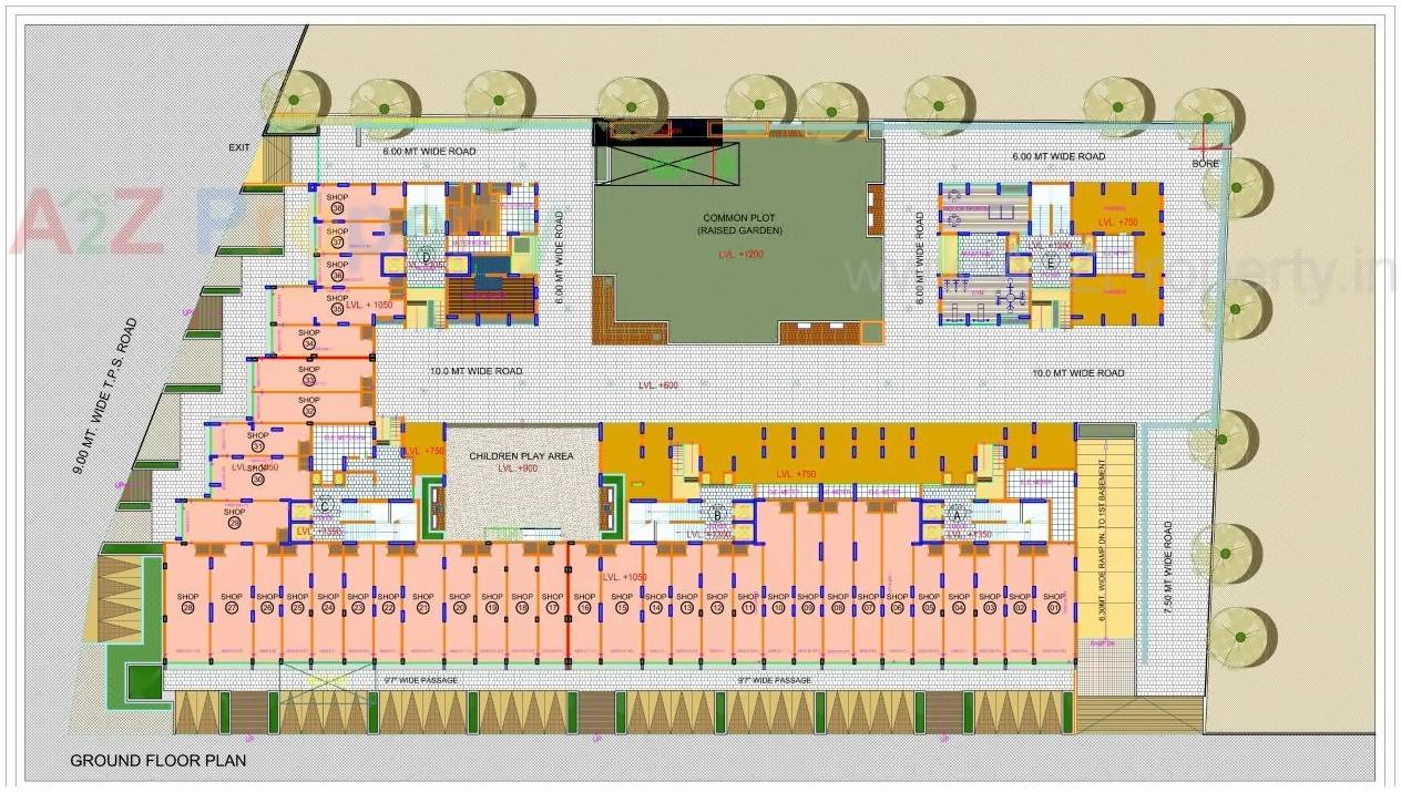 Layout of real estate project Ratnaakar Verte located at Makarba, Ahmedabad, Gujarat