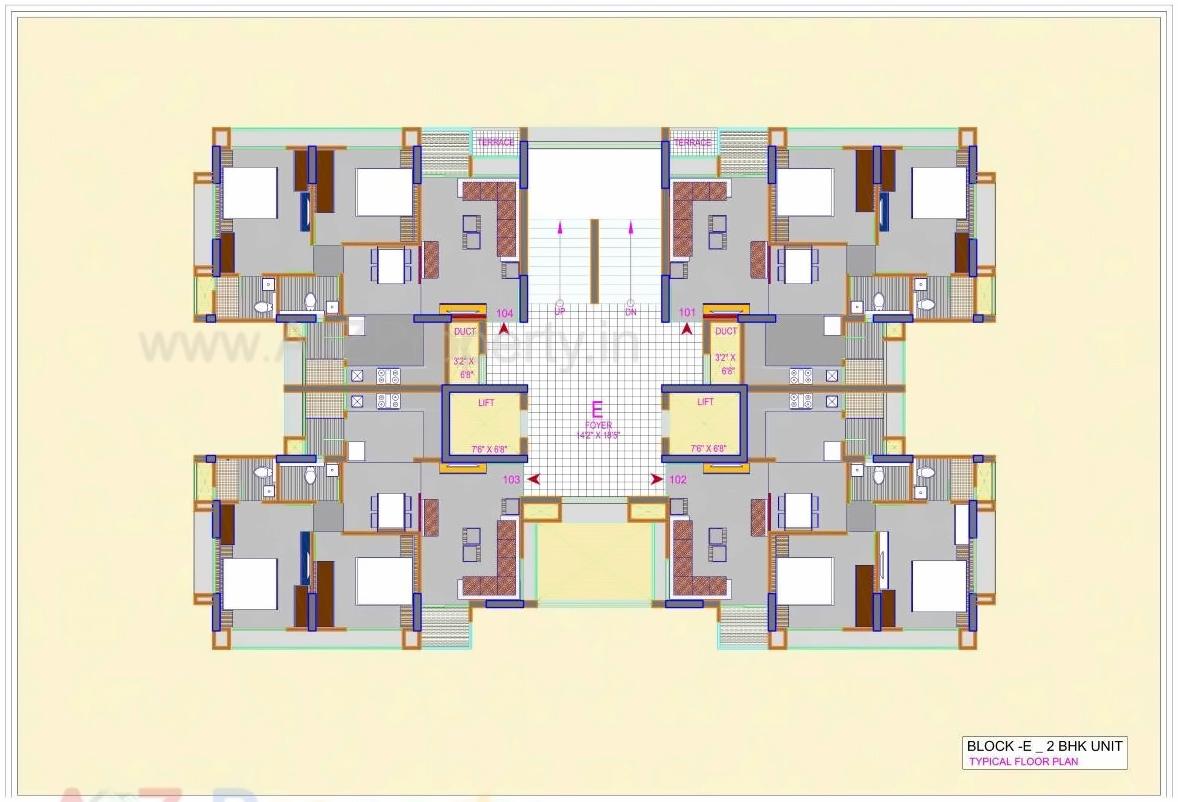 Layout of real estate project Ratnaakar Verte located at Makarba, Ahmedabad, Gujarat
