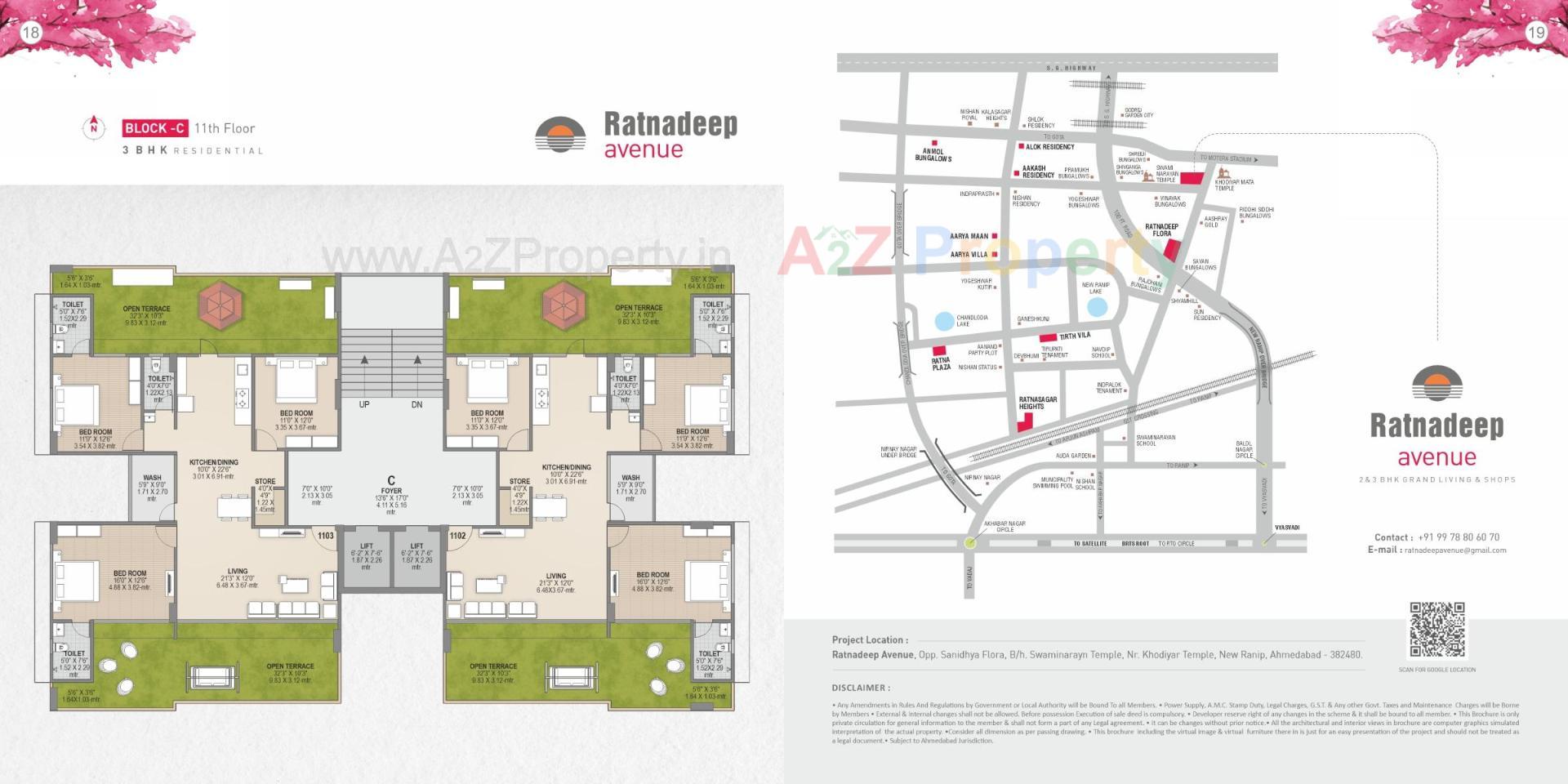 Layout of real estate project Ratnadeep Avenue located at Ranip, Ahmedabad, Gujarat