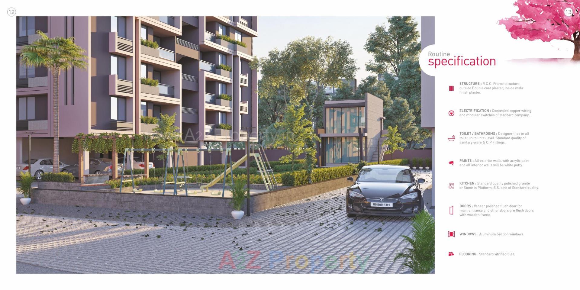 3D Elevation of real estate project Ratnadeep Avenue located at Ranip, Ahmedabad, Gujarat
