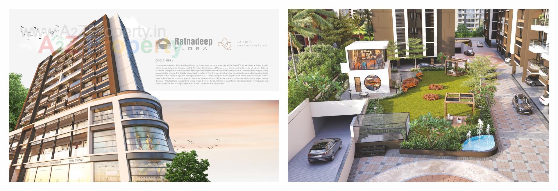 3D Elevation of real estate project Ratnadeep Flora located at Ranip, Ahmedabad, Gujarat