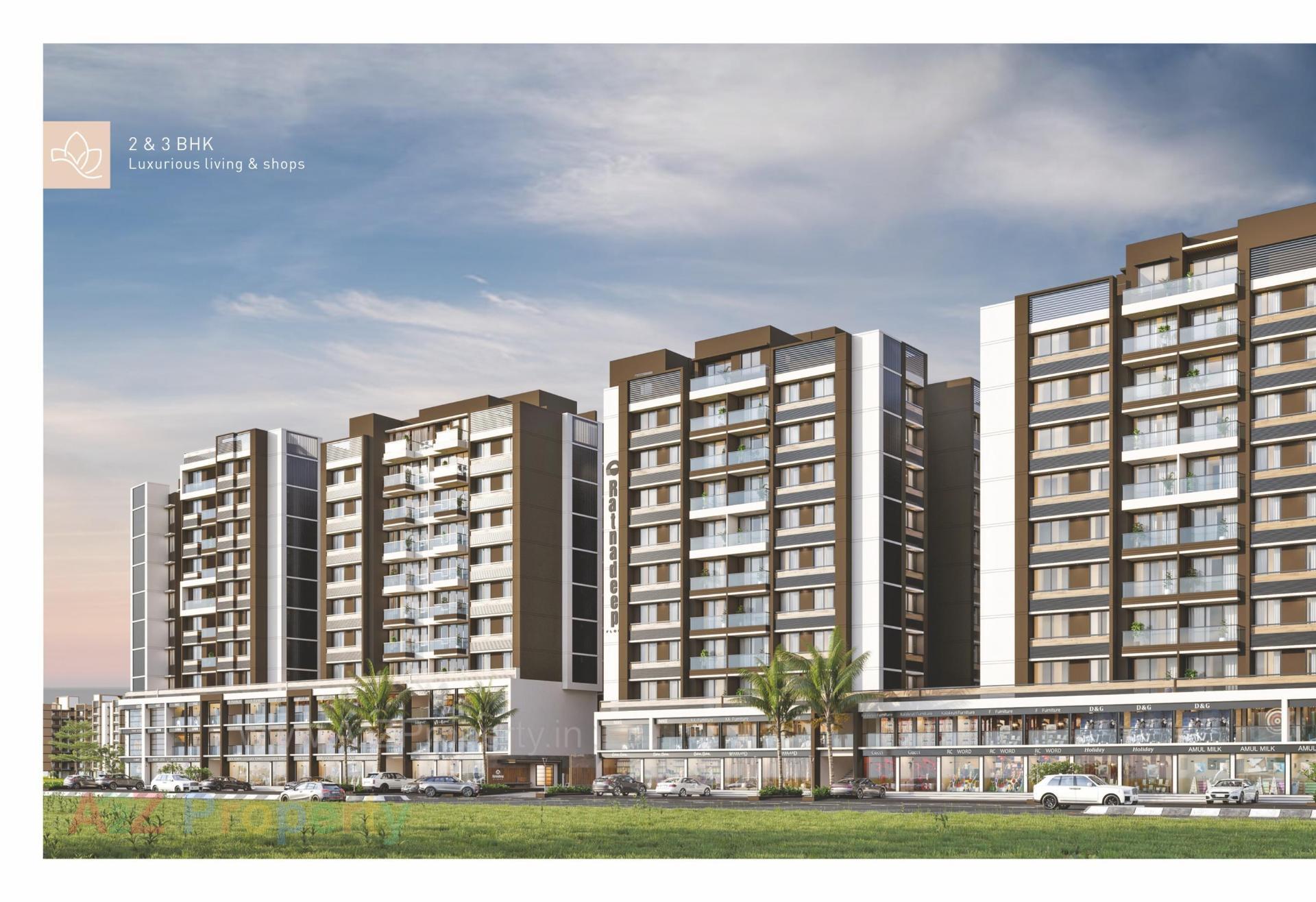 3D Elevation of real estate project Ratnadeep Flora located at Ranip, Ahmedabad, Gujarat