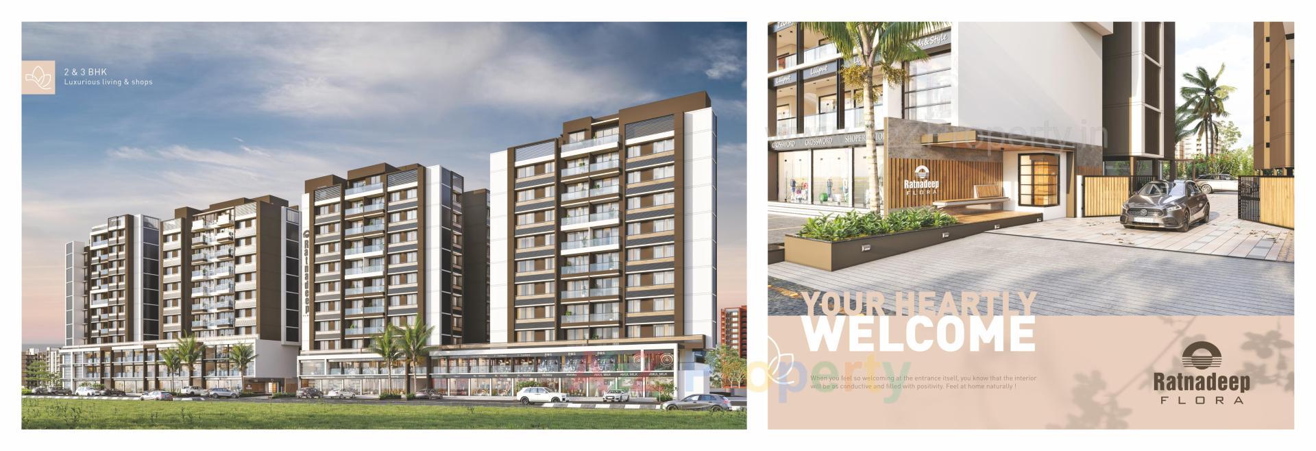 3D Elevation of real estate project Ratnadeep Flora located at Ranip, Ahmedabad, Gujarat