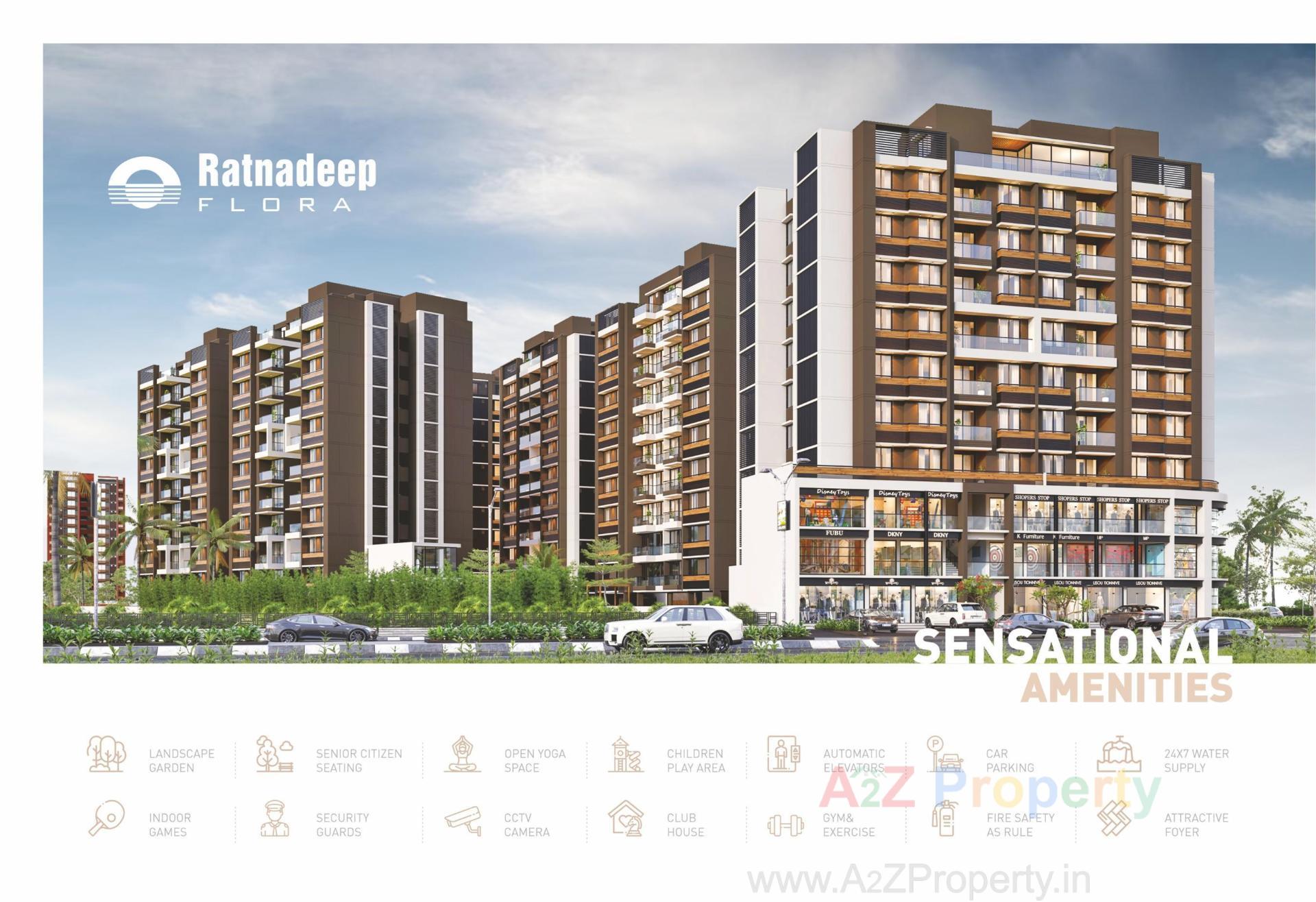 3D Elevation of real estate project Ratnadeep Flora located at Ranip, Ahmedabad, Gujarat