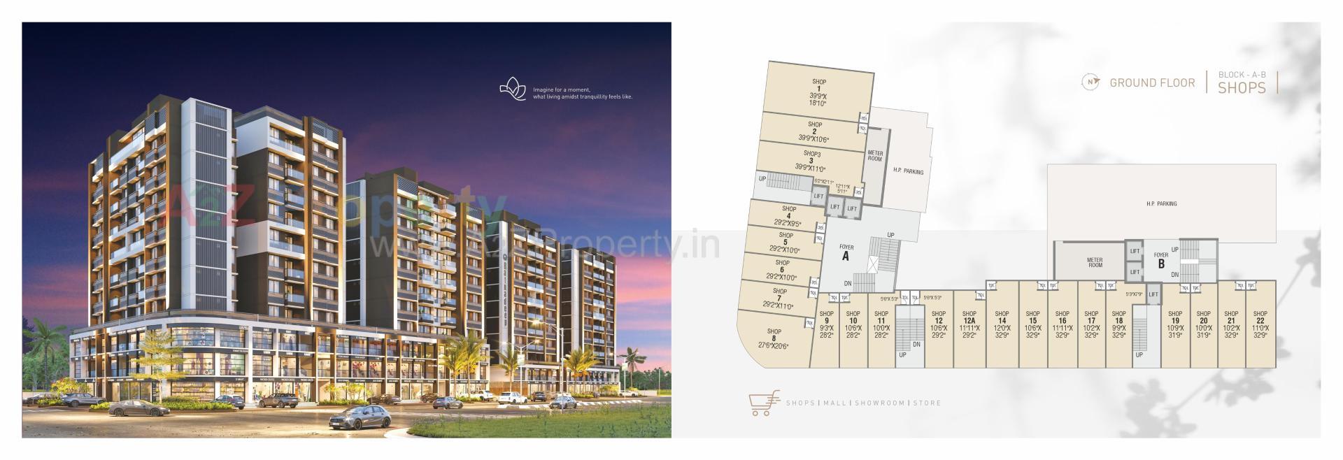 Layout of real estate project Ratnadeep Flora located at Ranip, Ahmedabad, Gujarat