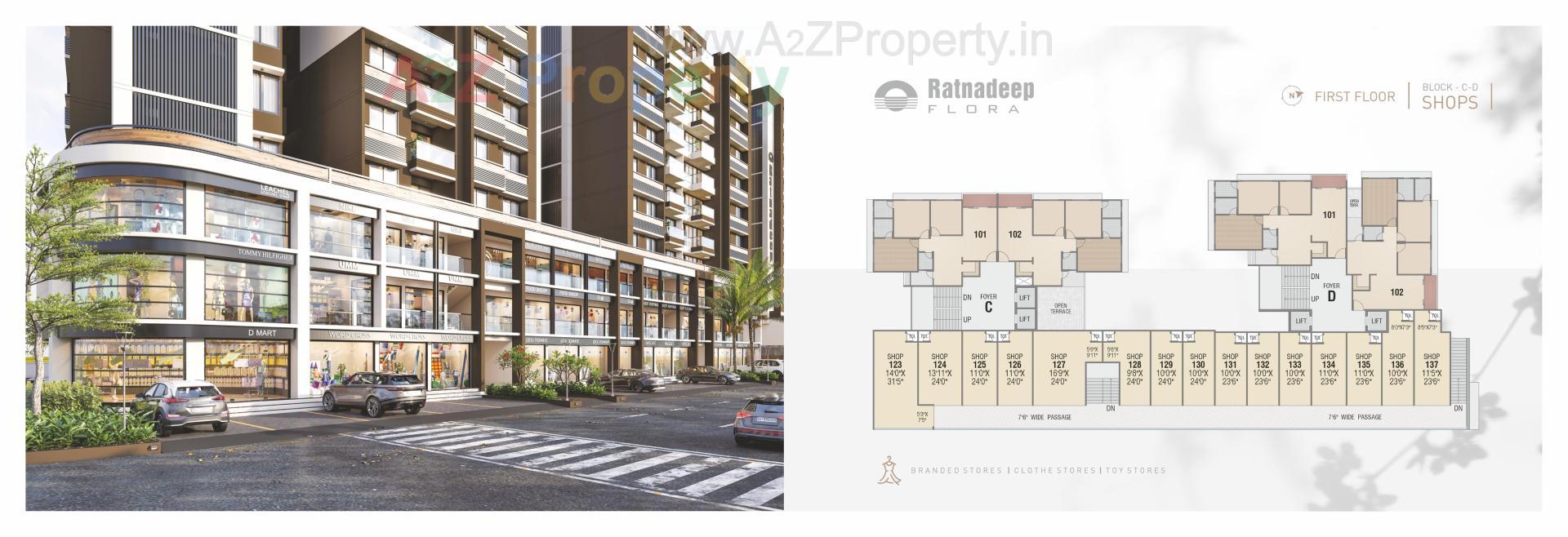 Layout of real estate project Ratnadeep Flora located at Ranip, Ahmedabad, Gujarat