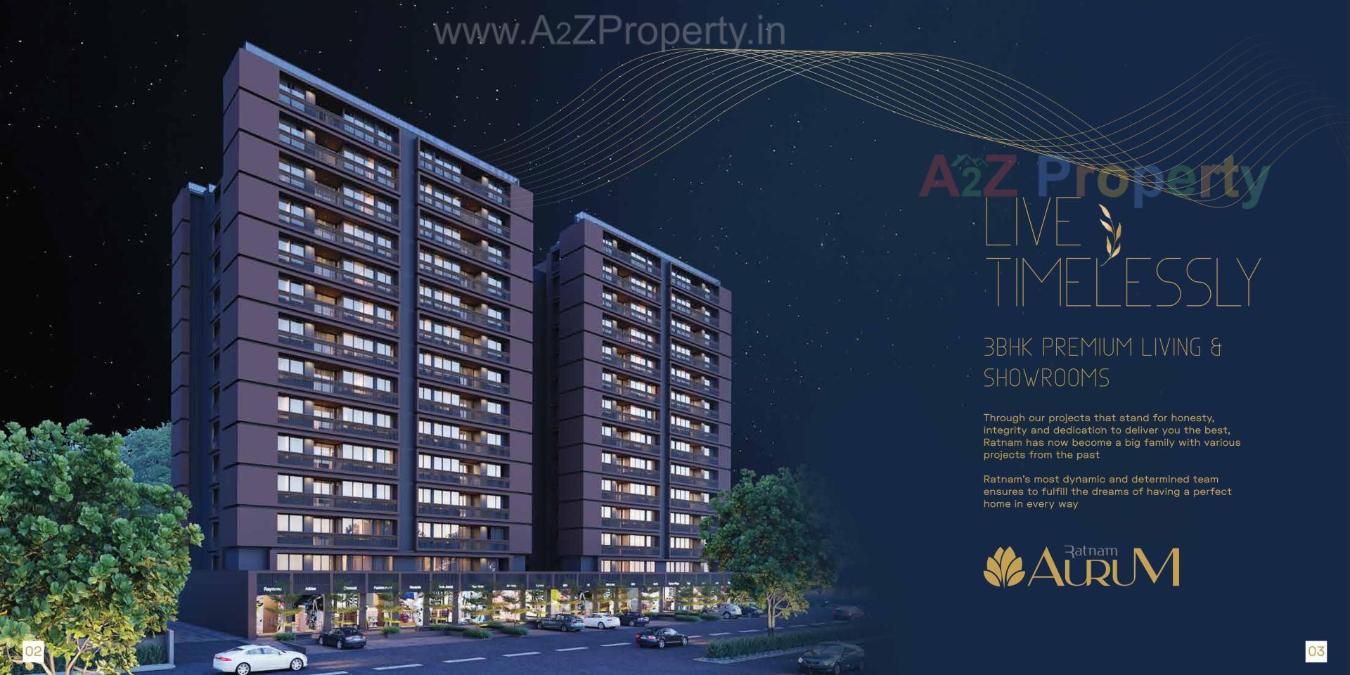 3D Elevation of real estate project Ratnam Aurum located at Khoraj, Ahmedabad, Gujarat