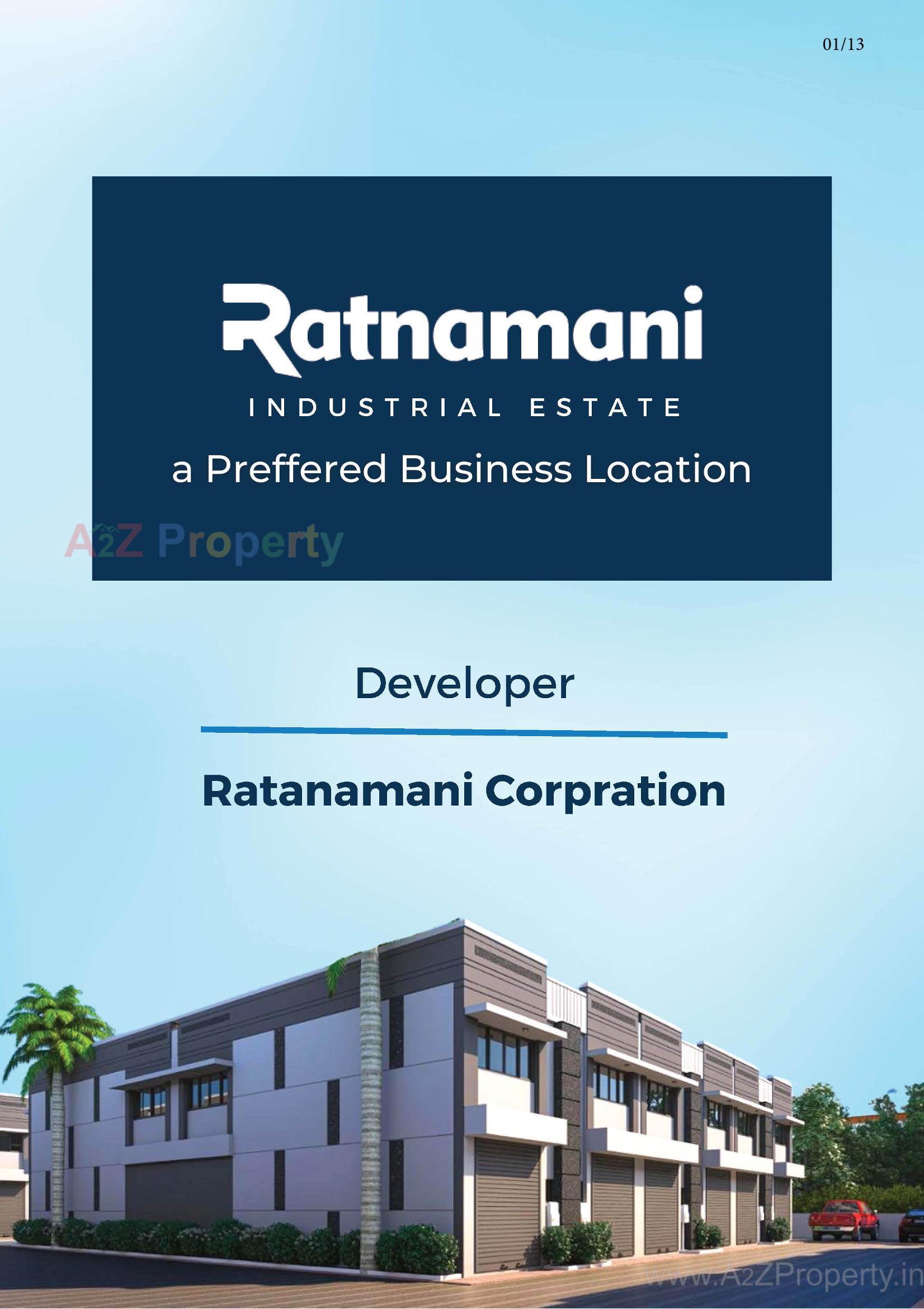 3D Elevation of real estate project Ratnamani Industrial Estate located at Kathwada, Ahmedabad, Gujarat