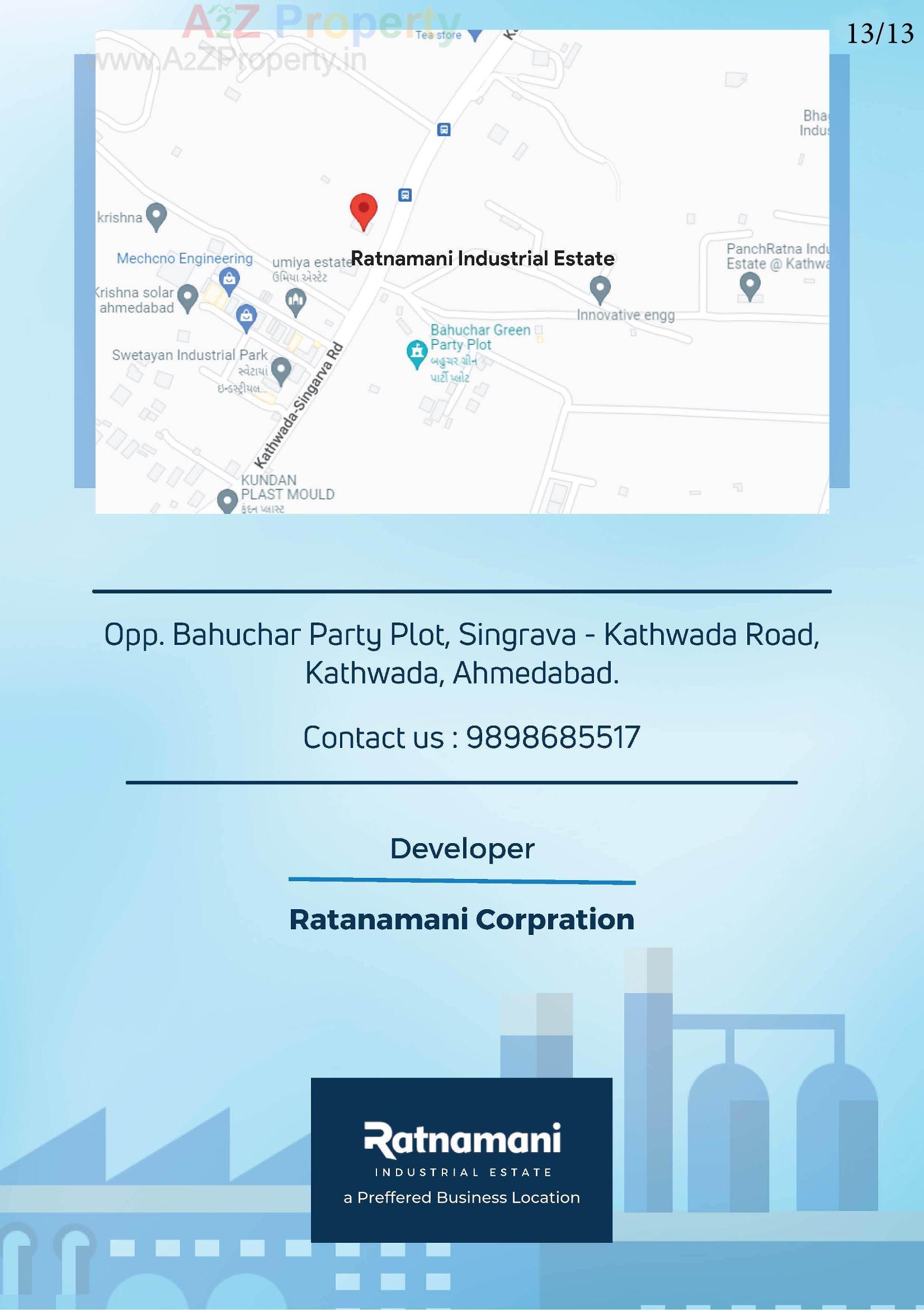  of real estate project Ratnamani Industrial Estate located at Kathwada, Ahmedabad, Gujarat