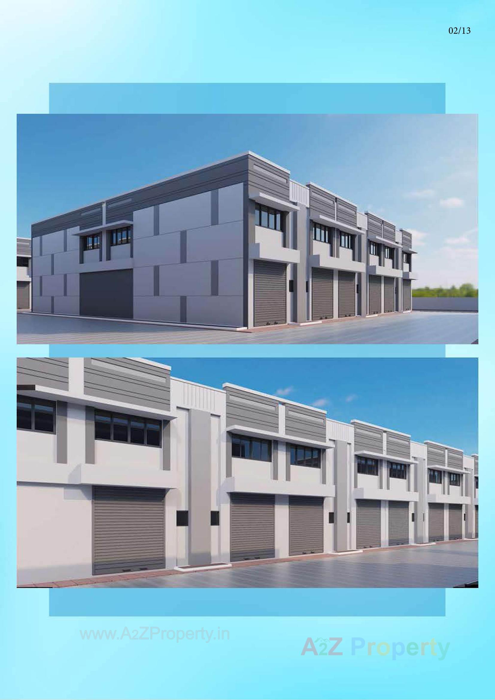 3D Elevation of real estate project Ratnamani Industrial Estate located at Kathwada, Ahmedabad, Gujarat