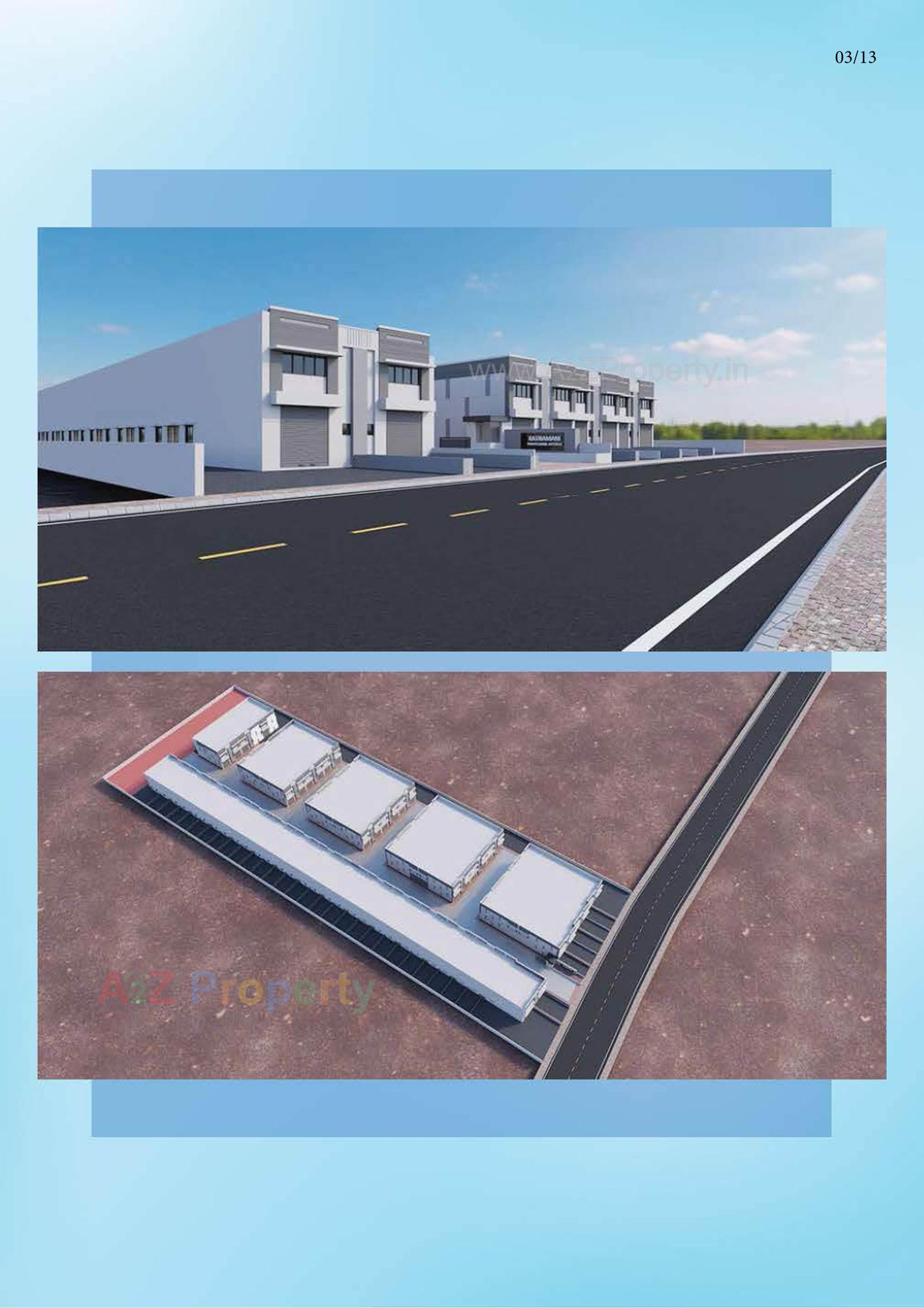 3D Elevation of real estate project Ratnamani Industrial Estate located at Kathwada, Ahmedabad, Gujarat