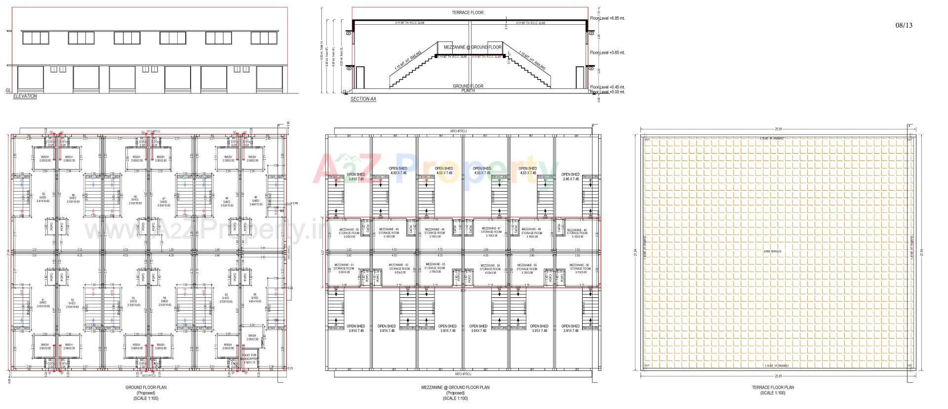 Layout of real estate project Ratnamani Industrial Estate located at Kathwada, Ahmedabad, Gujarat