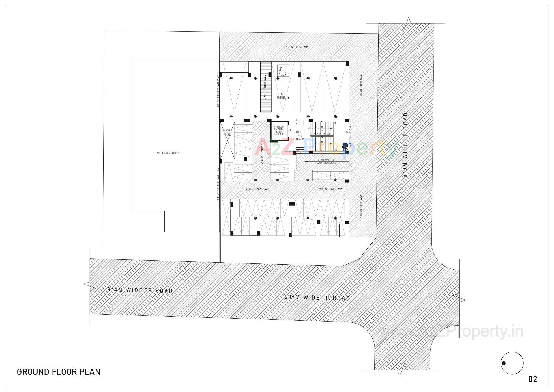 Layout of real estate project Ratnamohan 10 located at Wadaj, Ahmedabad, Gujarat