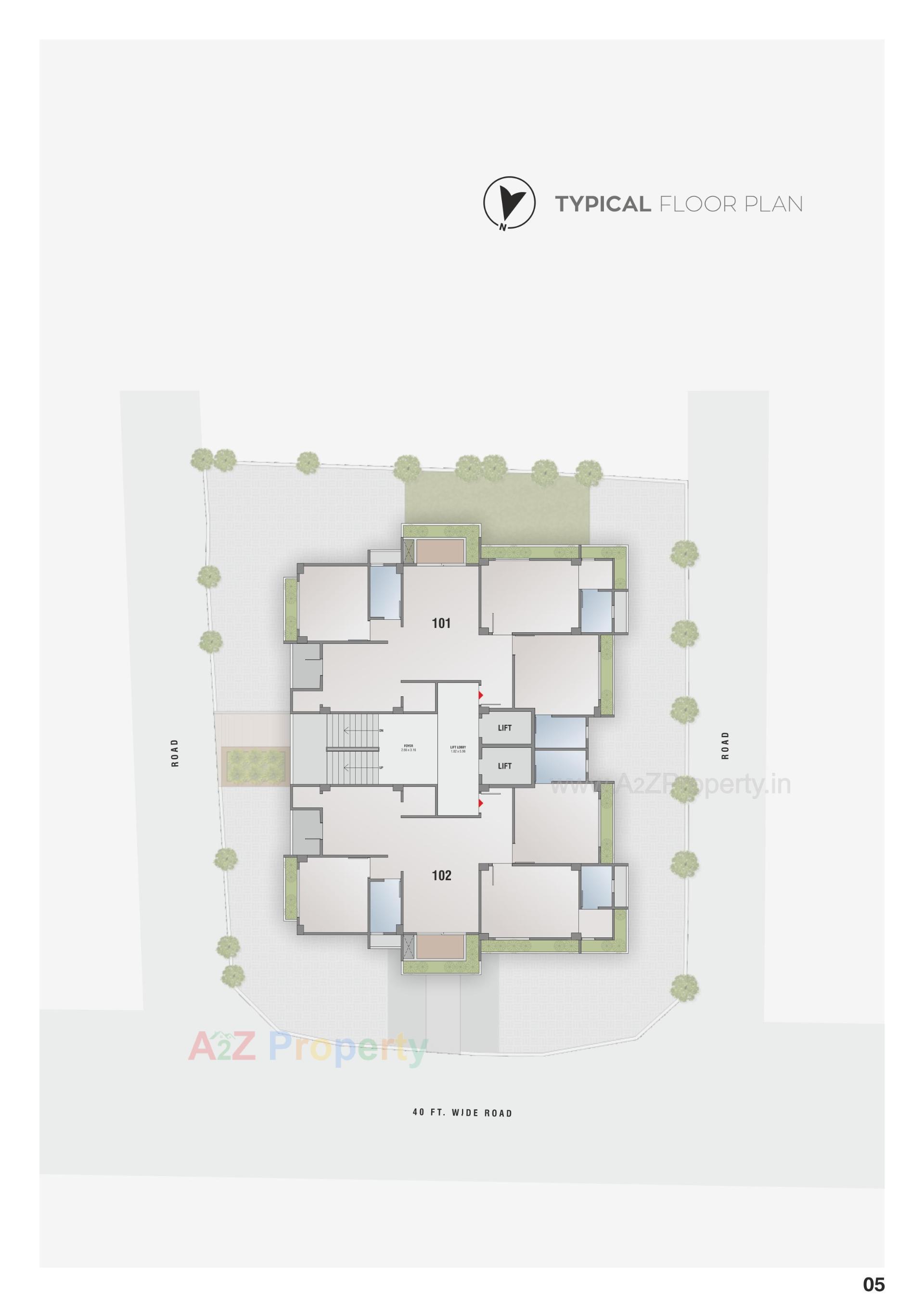 Layout of real estate project Ratnamohan located at Wadaj, Ahmedabad, Gujarat