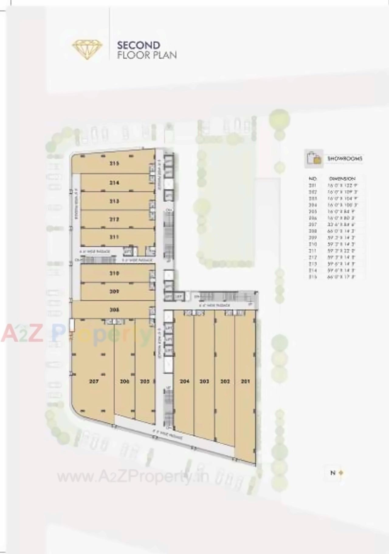 Layout of real estate project Ratnanjali Square located at Jodhpur, Ahmedabad, Gujarat