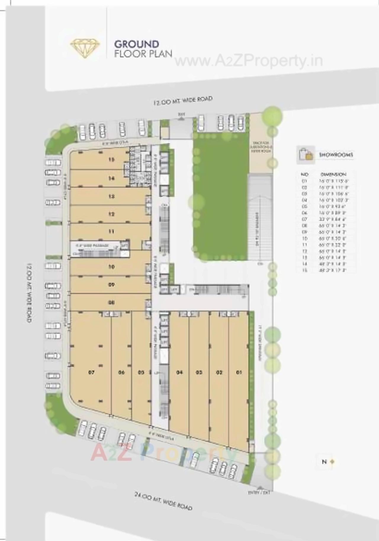 Layout of real estate project Ratnanjali Square located at Jodhpur, Ahmedabad, Gujarat