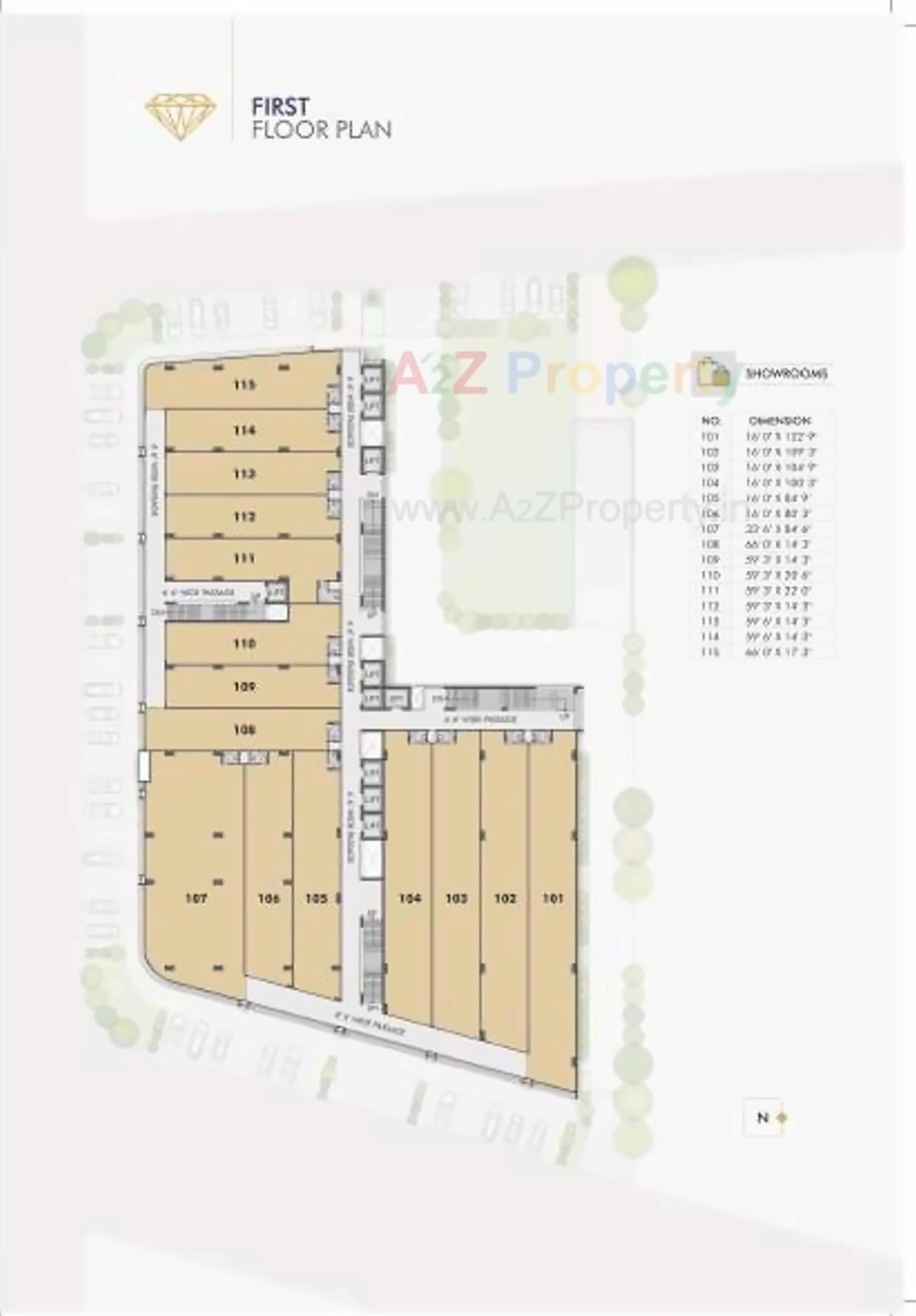 Layout of real estate project Ratnanjali Square located at Jodhpur, Ahmedabad, Gujarat