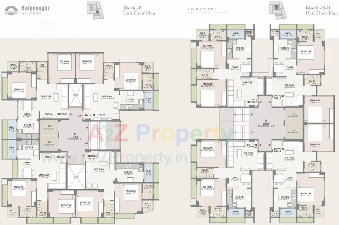 Layout of real estate project Ratnasagar Heights located at Ranip, Ahmedabad, Gujarat