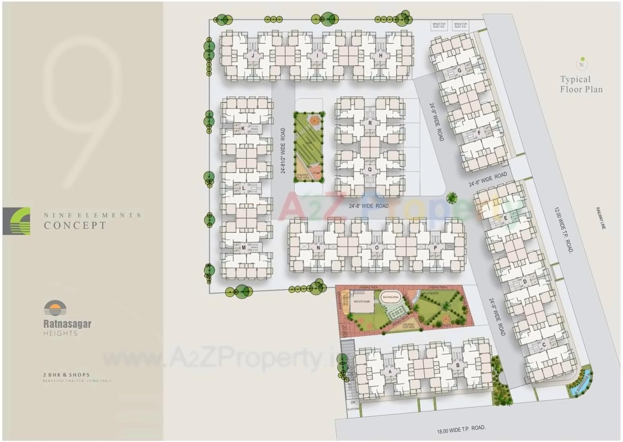 Layout of real estate project Ratnasagar Heights located at Ranip, Ahmedabad, Gujarat