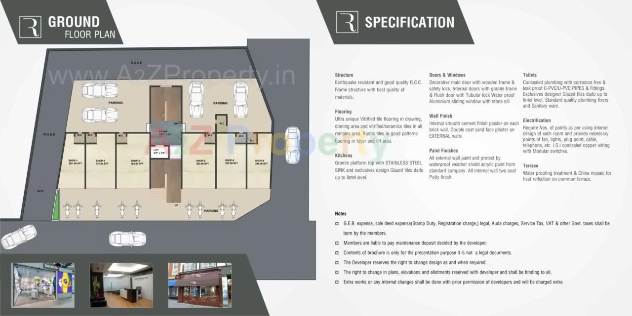 Layout of real estate project Ratnesh Elegance located at Chandkheda, Ahmedabad, Gujarat