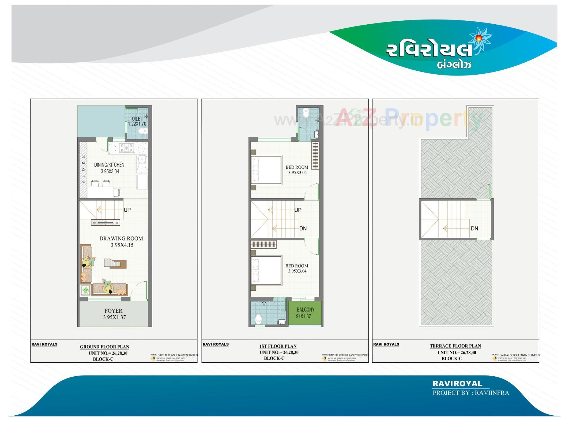 Layout of real estate project Ravi Royal Bunglows located at Geratpur, Ahmedabad, Gujarat