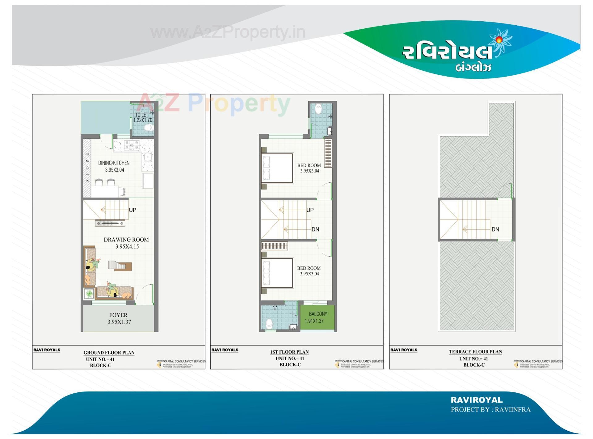 Layout of real estate project Ravi Royal Bunglows located at Geratpur, Ahmedabad, Gujarat