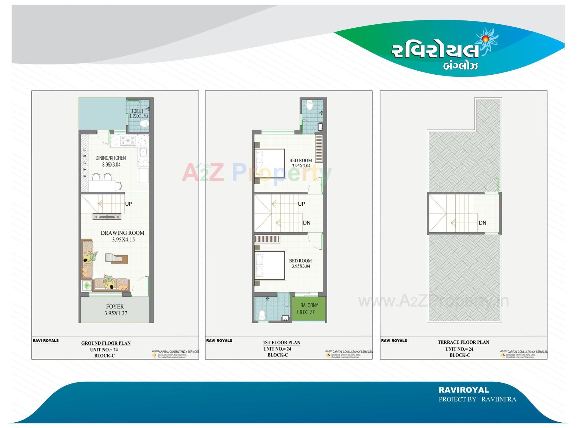 Layout of real estate project Ravi Royal Bunglows located at Geratpur, Ahmedabad, Gujarat
