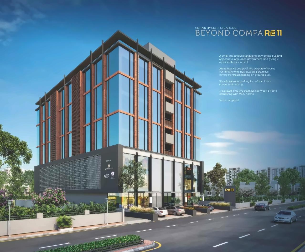 3D Elevation of real estate project Re Xi located at Jodhpur, Ahmedabad, Gujarat