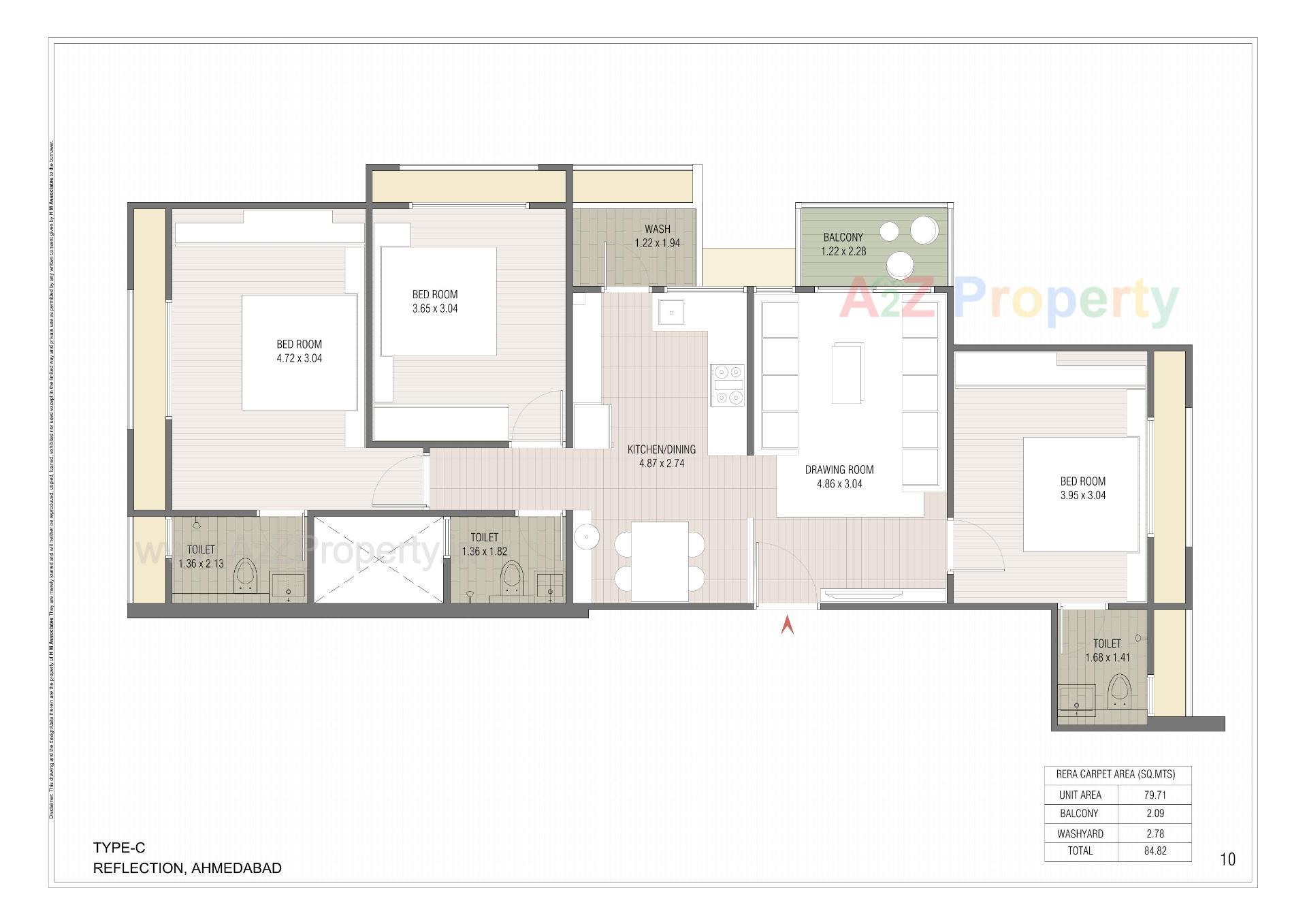 Layout of real estate project Reflection located at Shela, Ahmedabad, Gujarat