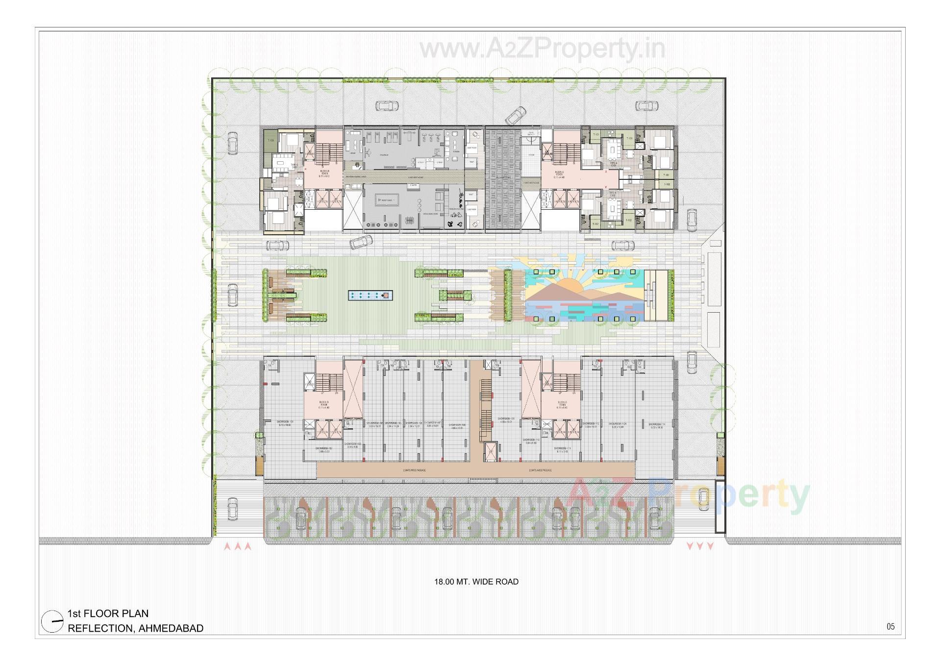 Layout of real estate project Reflection located at Shela, Ahmedabad, Gujarat