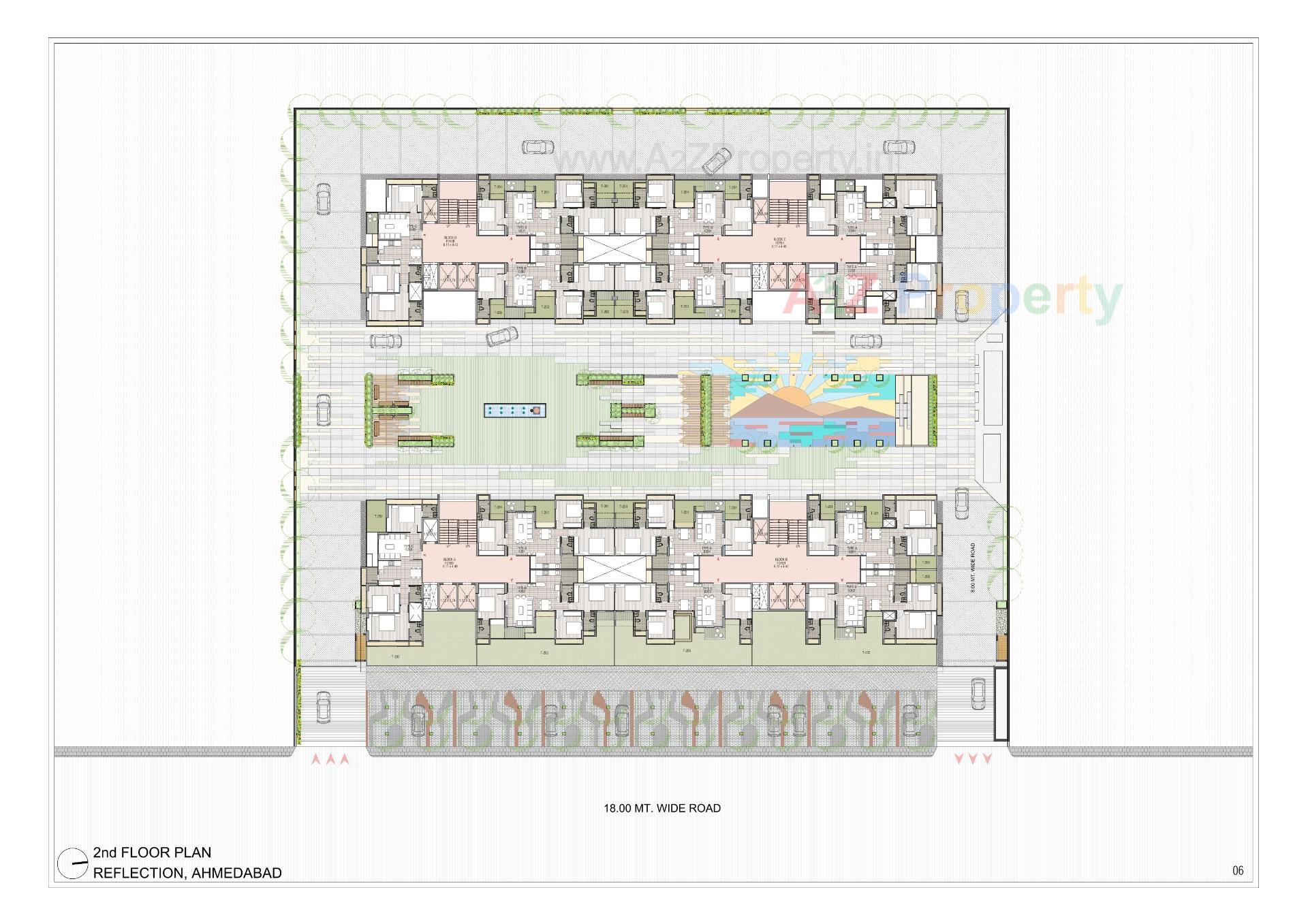 Layout of real estate project Reflection located at Shela, Ahmedabad, Gujarat