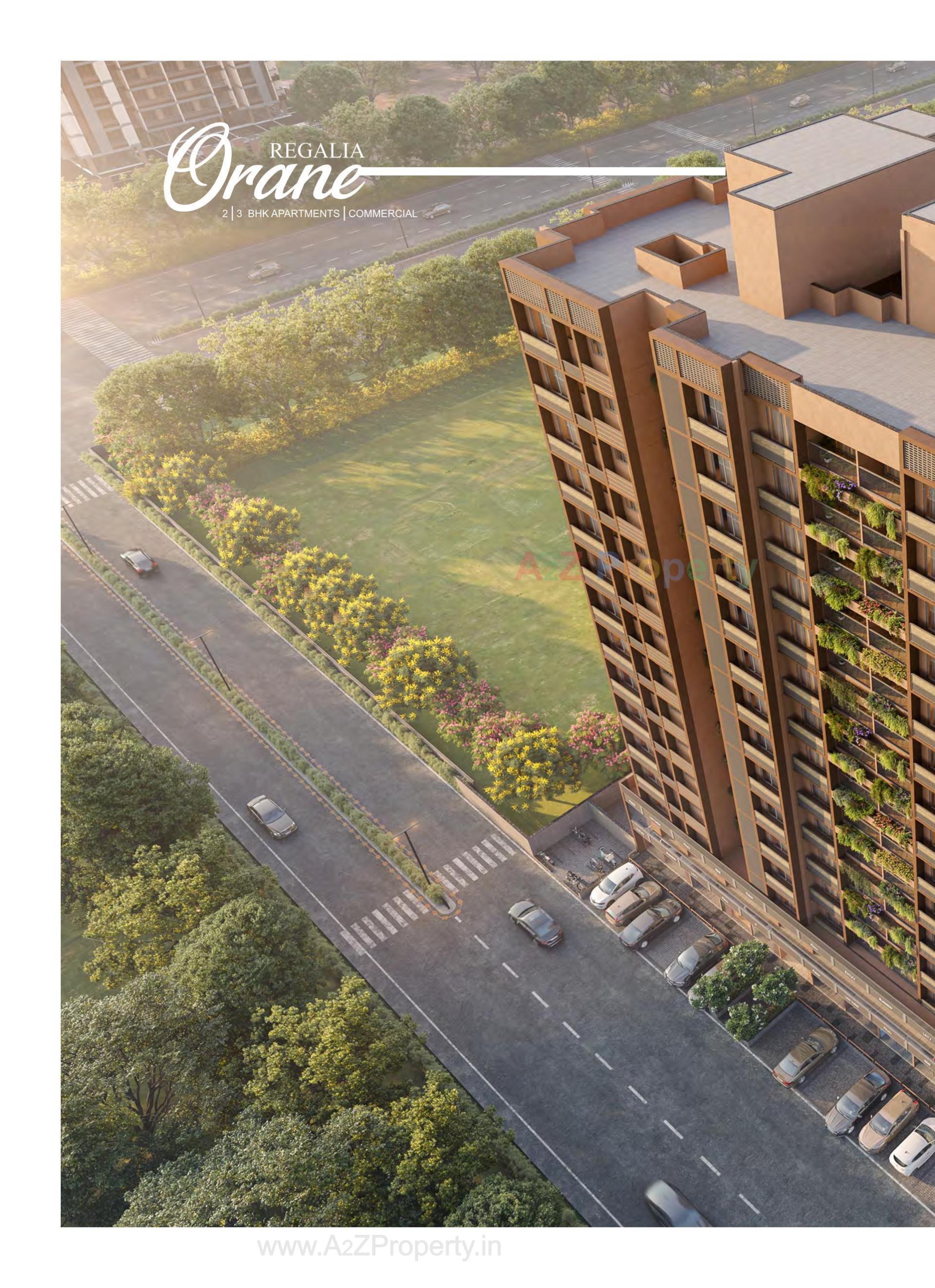 3D Elevation of real estate project Regalia Orane located at Ghuma, Ahmedabad, Gujarat
