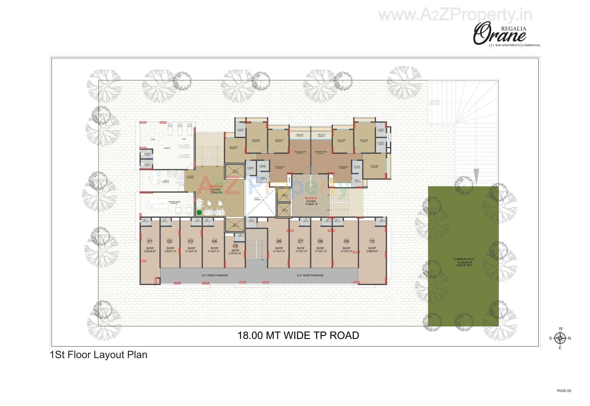 Layout of real estate project Regalia Orane located at Ghuma, Ahmedabad, Gujarat