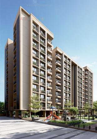 Elevation of real estate project Renown located at Bopal, Ahmedabad, Gujarat