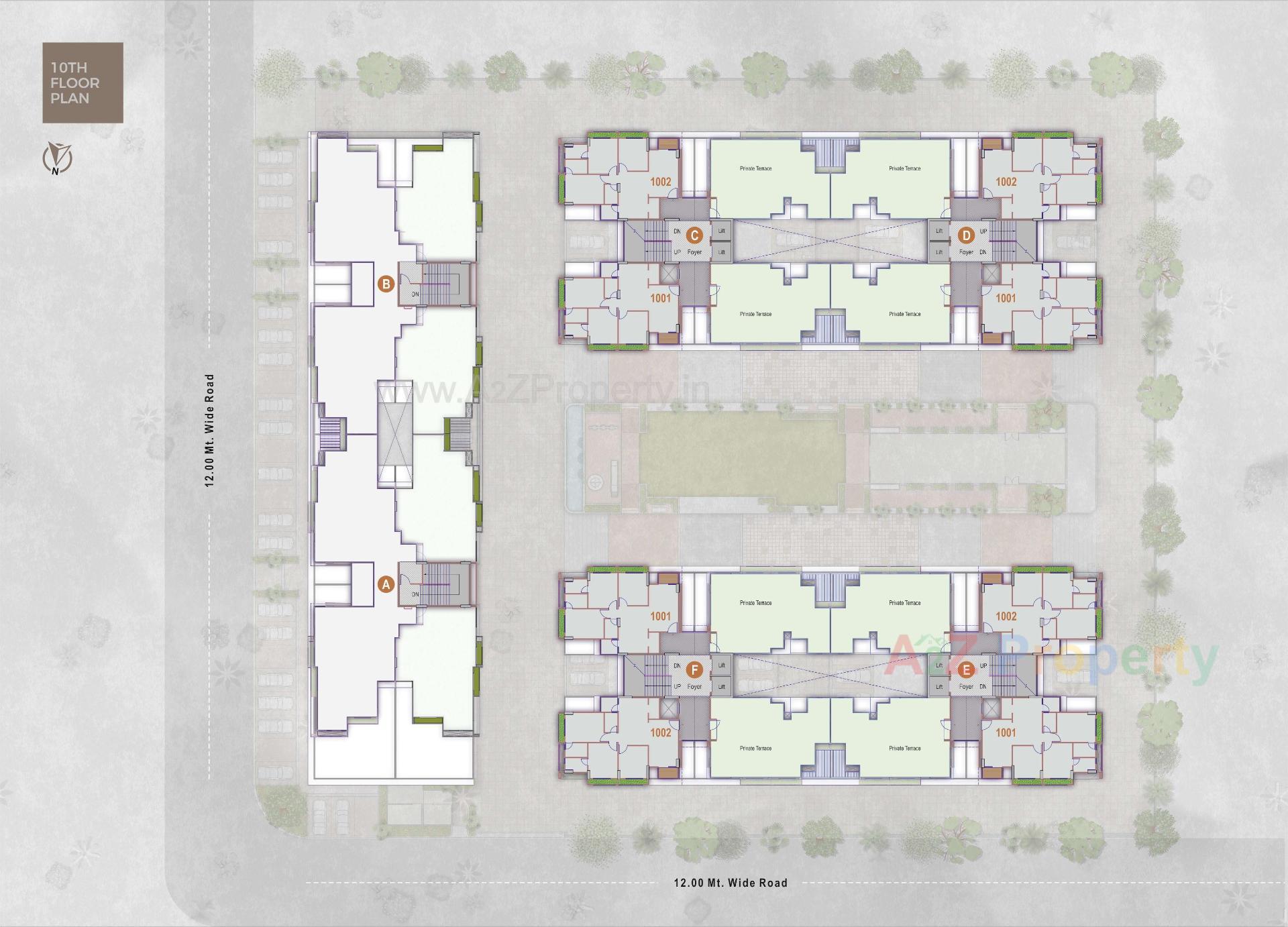 Layout of real estate project Renown located at Bopal, Ahmedabad, Gujarat