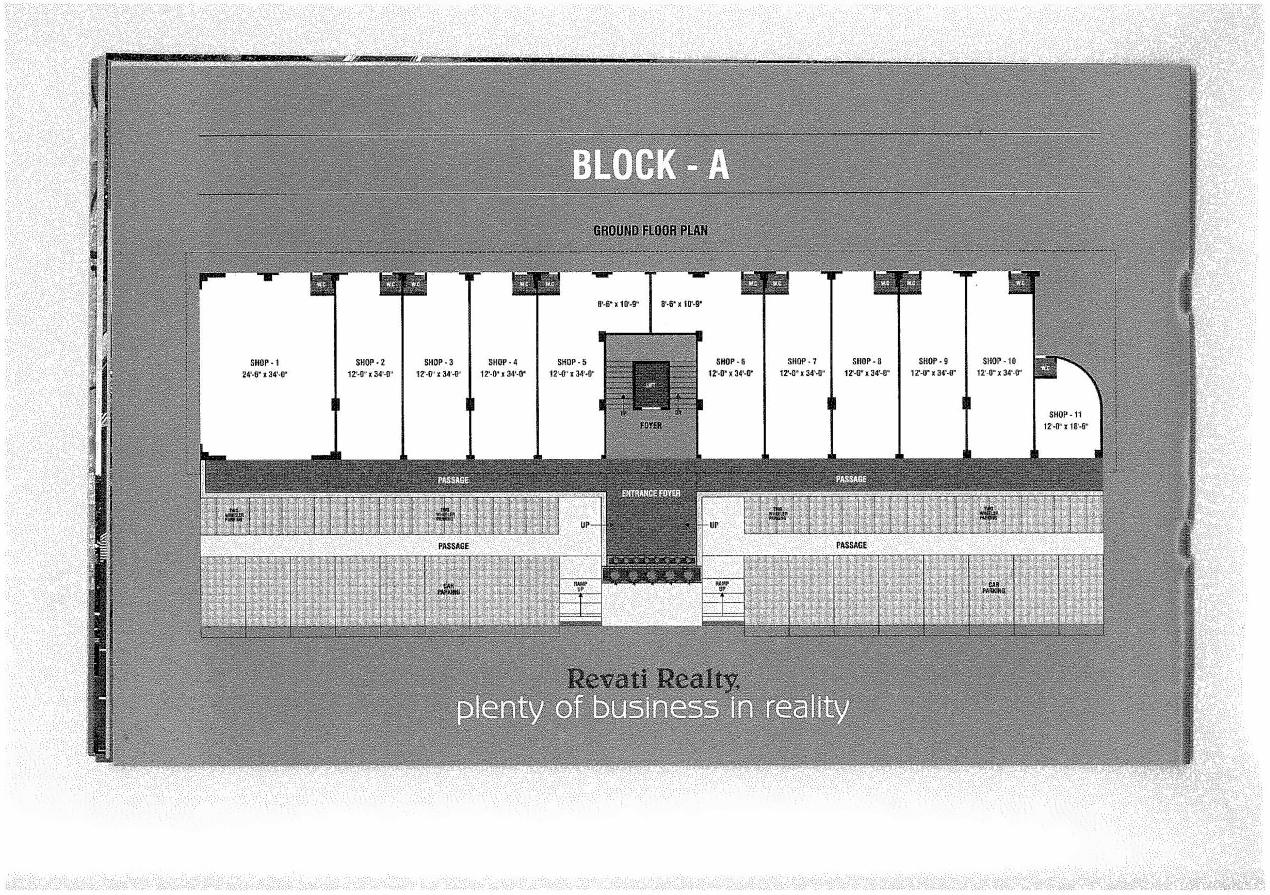 Layout of real estate project Revati Plaza located at Nikol, Ahmedabad, Gujarat