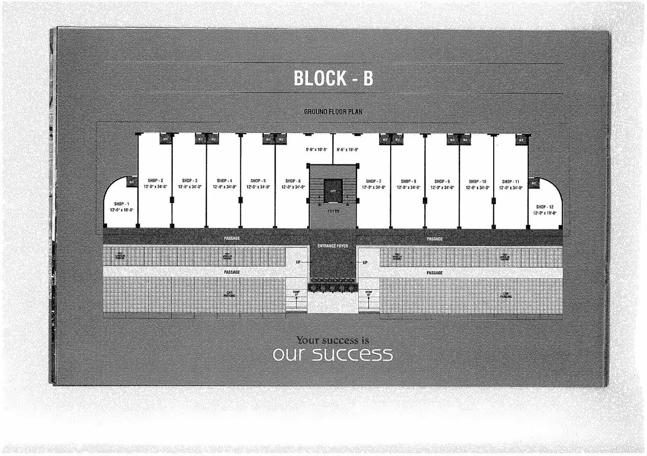 Layout of real estate project Revati Plaza located at Nikol, Ahmedabad, Gujarat