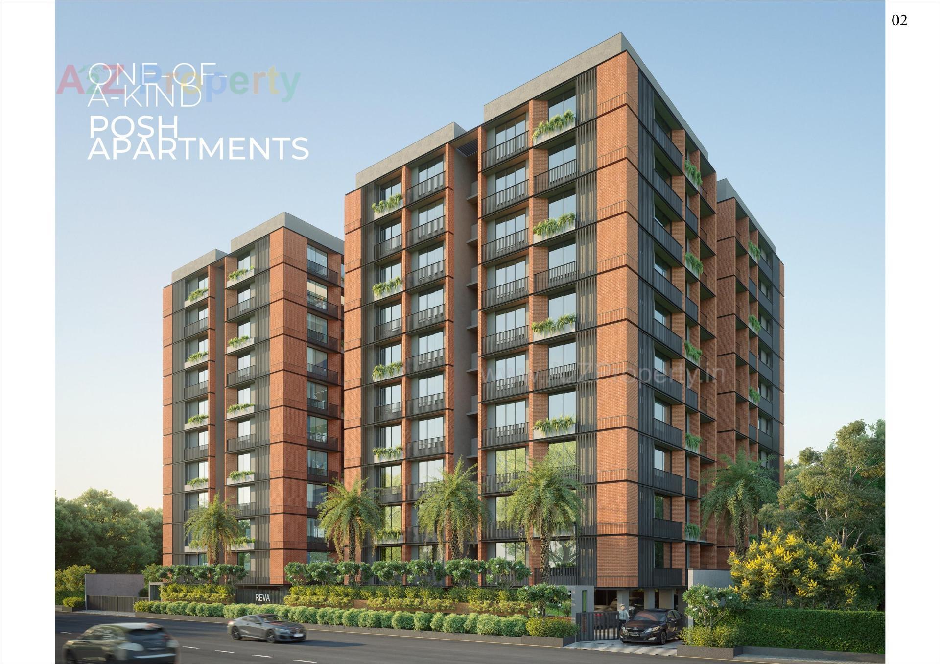 3D Elevation of real estate project Rewa located at Bodakdev, Ahmedabad, Gujarat