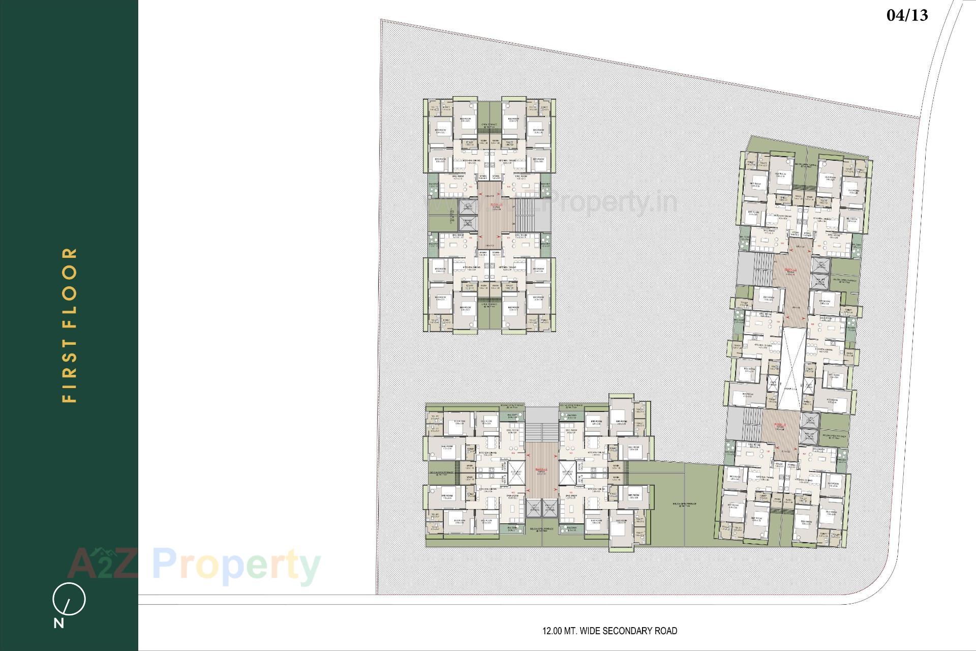 Layout of real estate project Rhythm Aura located at Ghuma, Ahmedabad, Gujarat