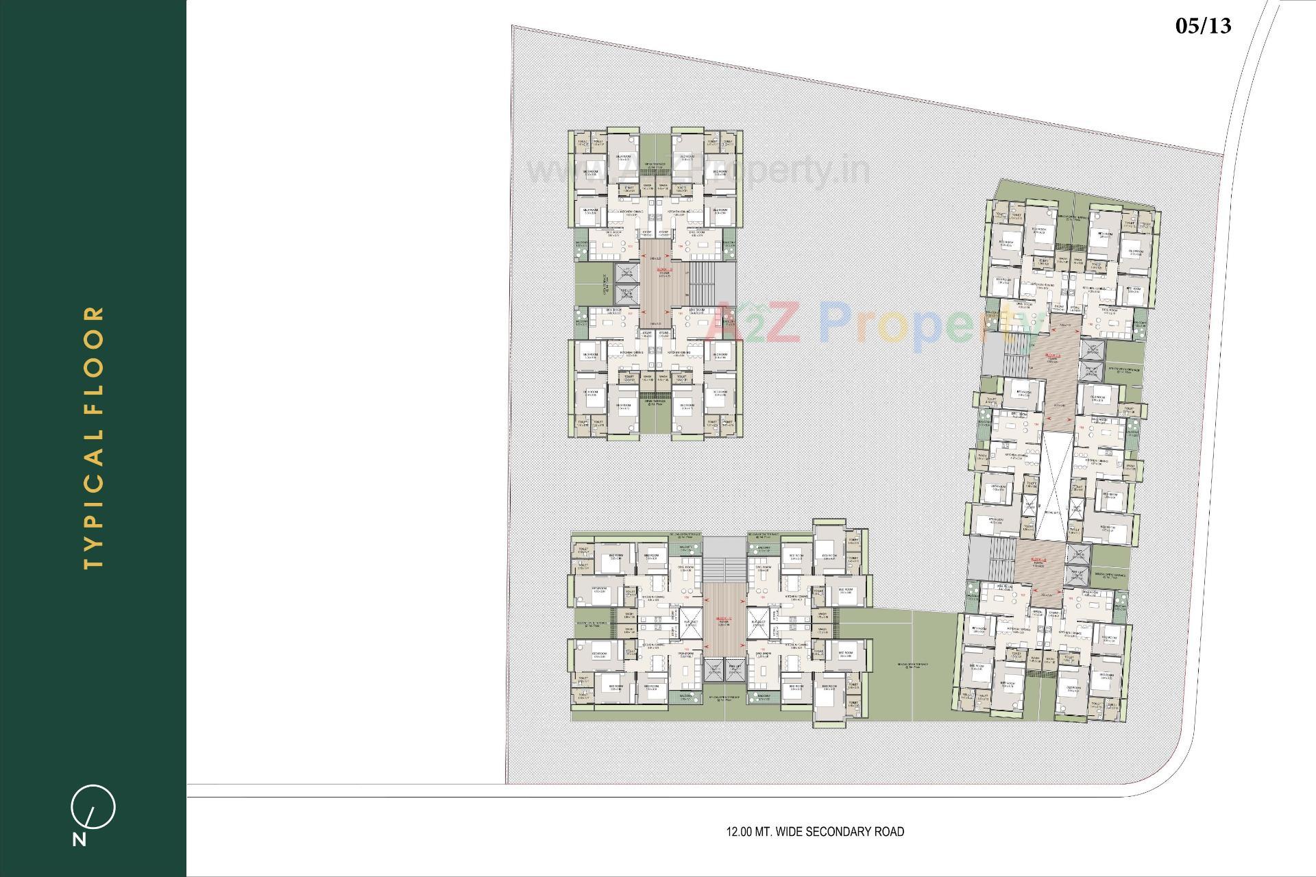 Layout of real estate project Rhythm Aura located at Ghuma, Ahmedabad, Gujarat