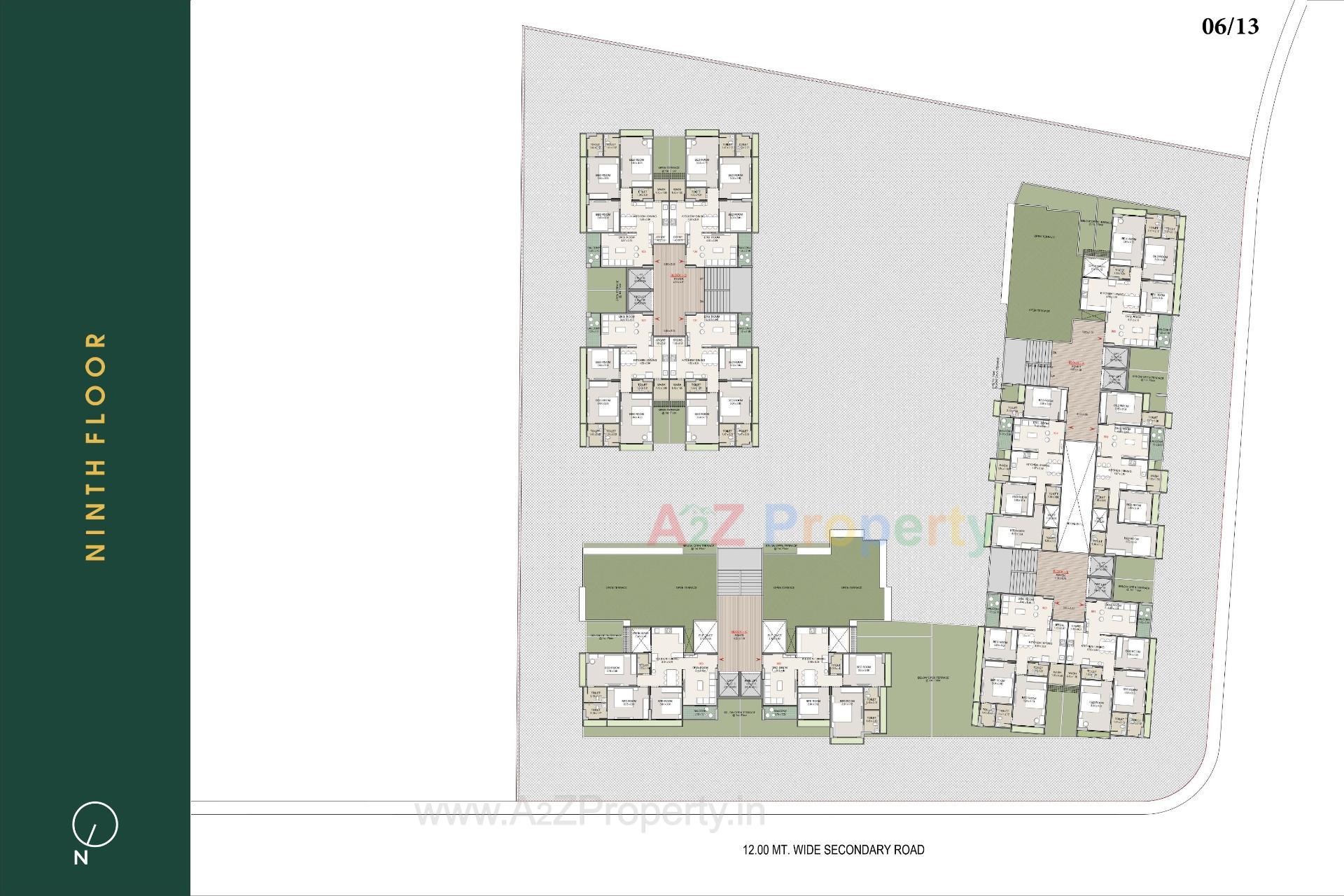 Layout of real estate project Rhythm Aura located at Ghuma, Ahmedabad, Gujarat