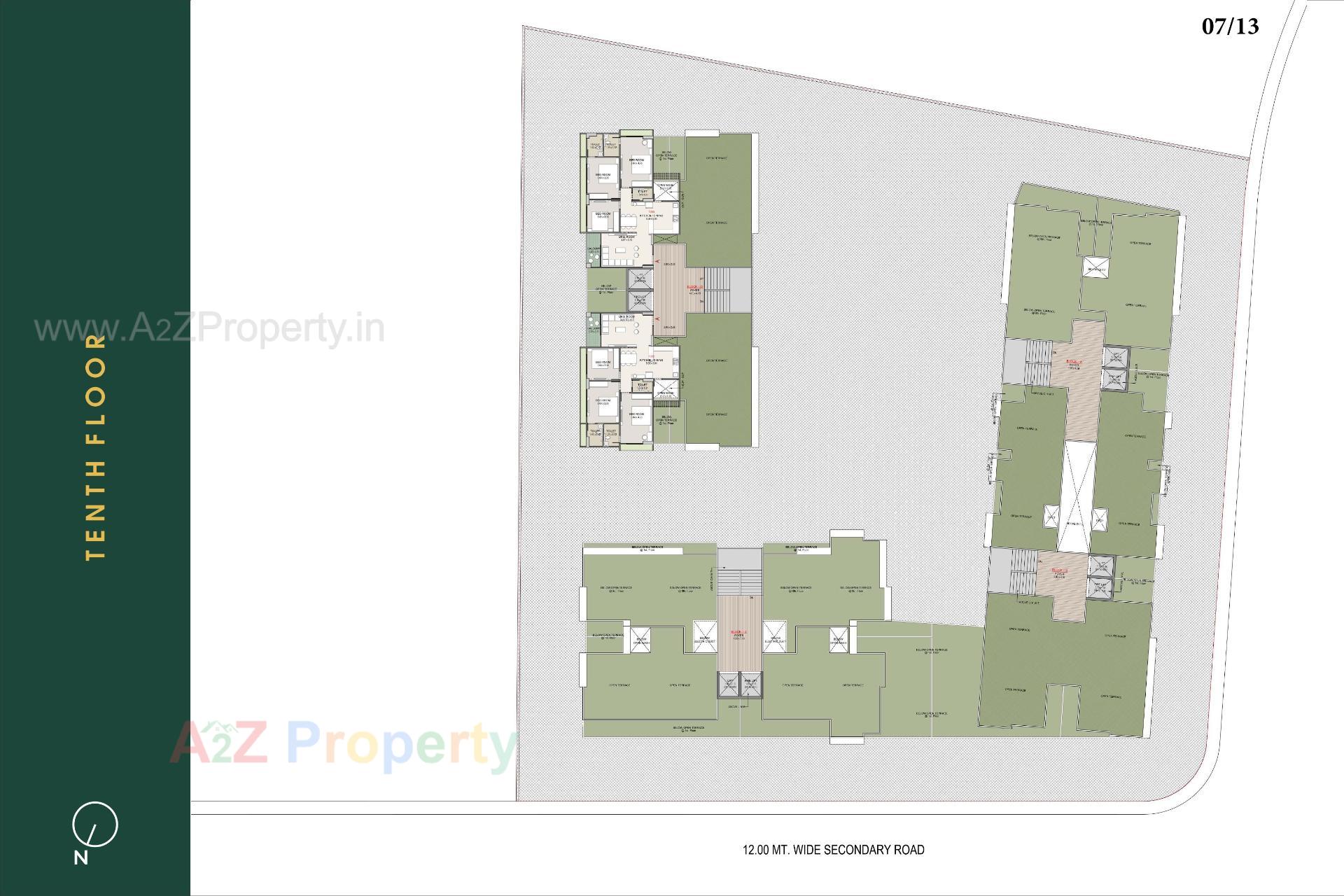 Layout of real estate project Rhythm Aura located at Ghuma, Ahmedabad, Gujarat