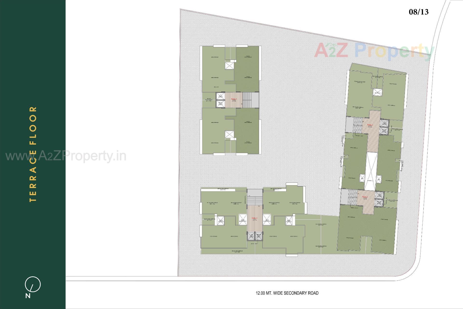 Layout of real estate project Rhythm Aura located at Ghuma, Ahmedabad, Gujarat