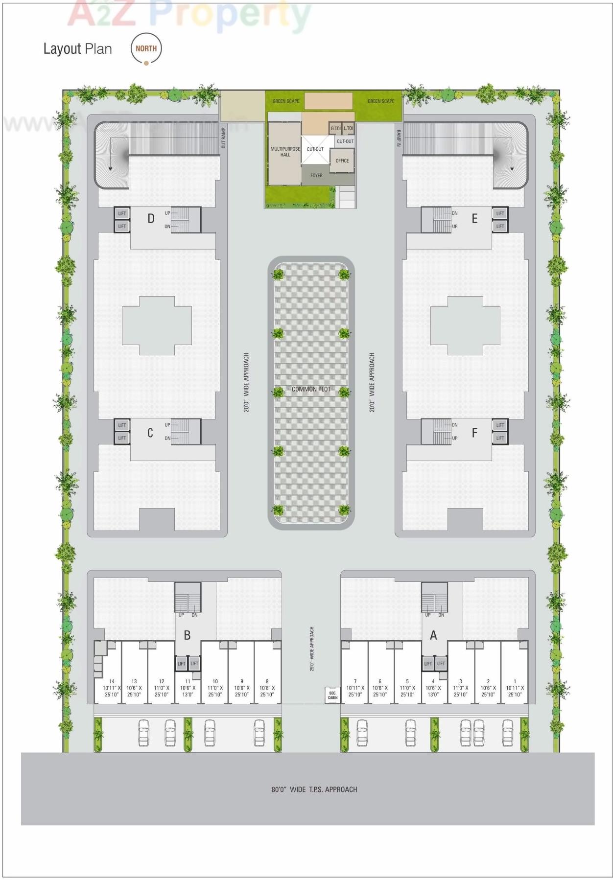 Layout of real estate project Rhythm Heights located at Nana-chiloda, Ahmedabad, Gujarat