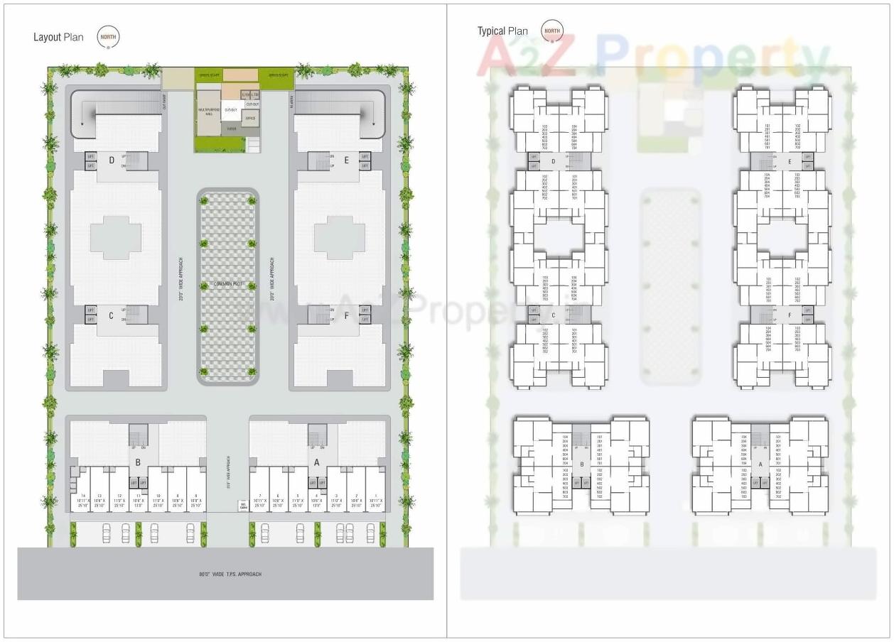 Layout of real estate project Rhythm Heights located at Nana-chiloda, Ahmedabad, Gujarat