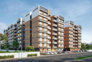 Elevation of real estate project Rhythm Heights located at Nana-chiloda, Ahmedabad, Gujarat